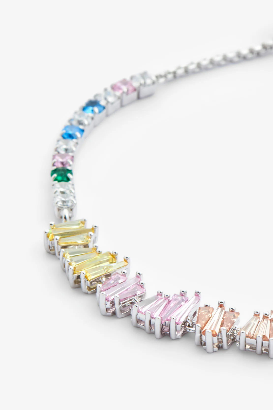 6mm Iced Multi Colour Tennis Toggle Bracelet - Image 3