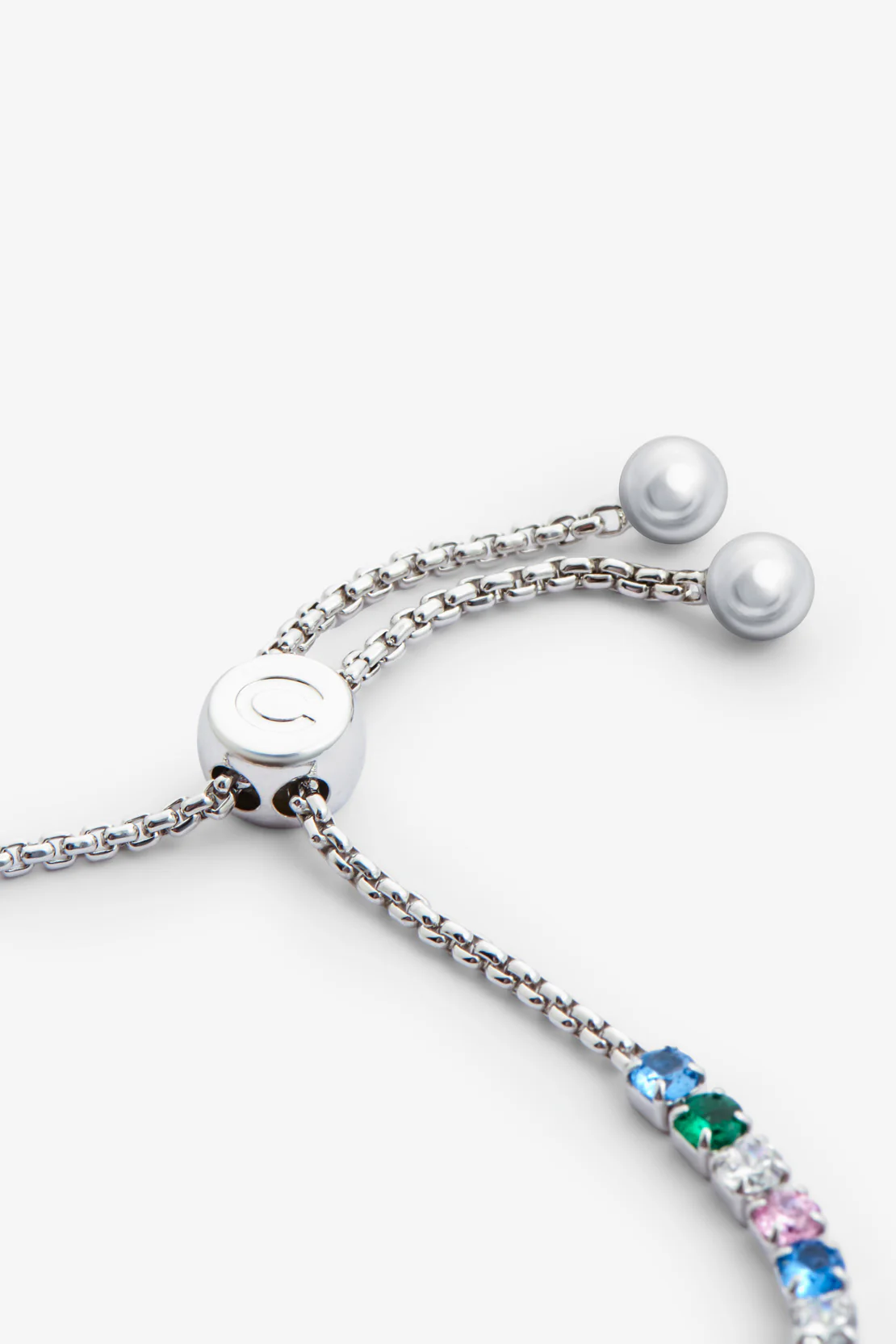 6mm Iced Multi Colour Tennis Toggle Bracelet - Image 4