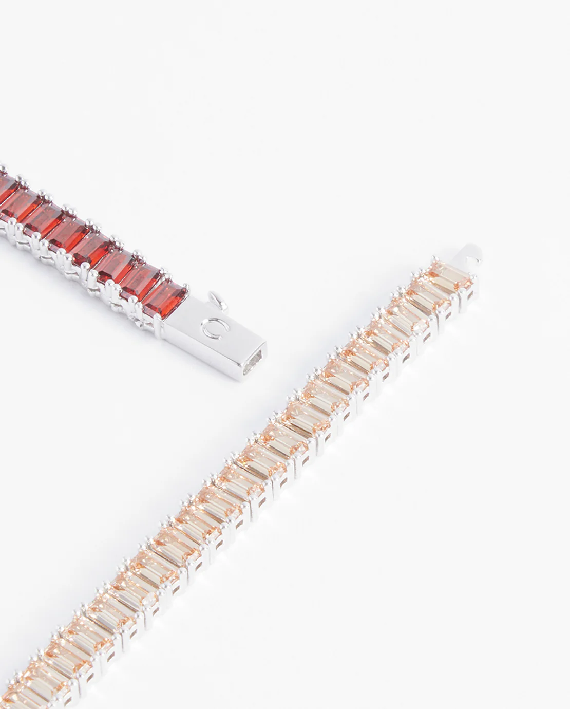 6mm Sunset Ombre Tennis Baguette Chain - Image 4