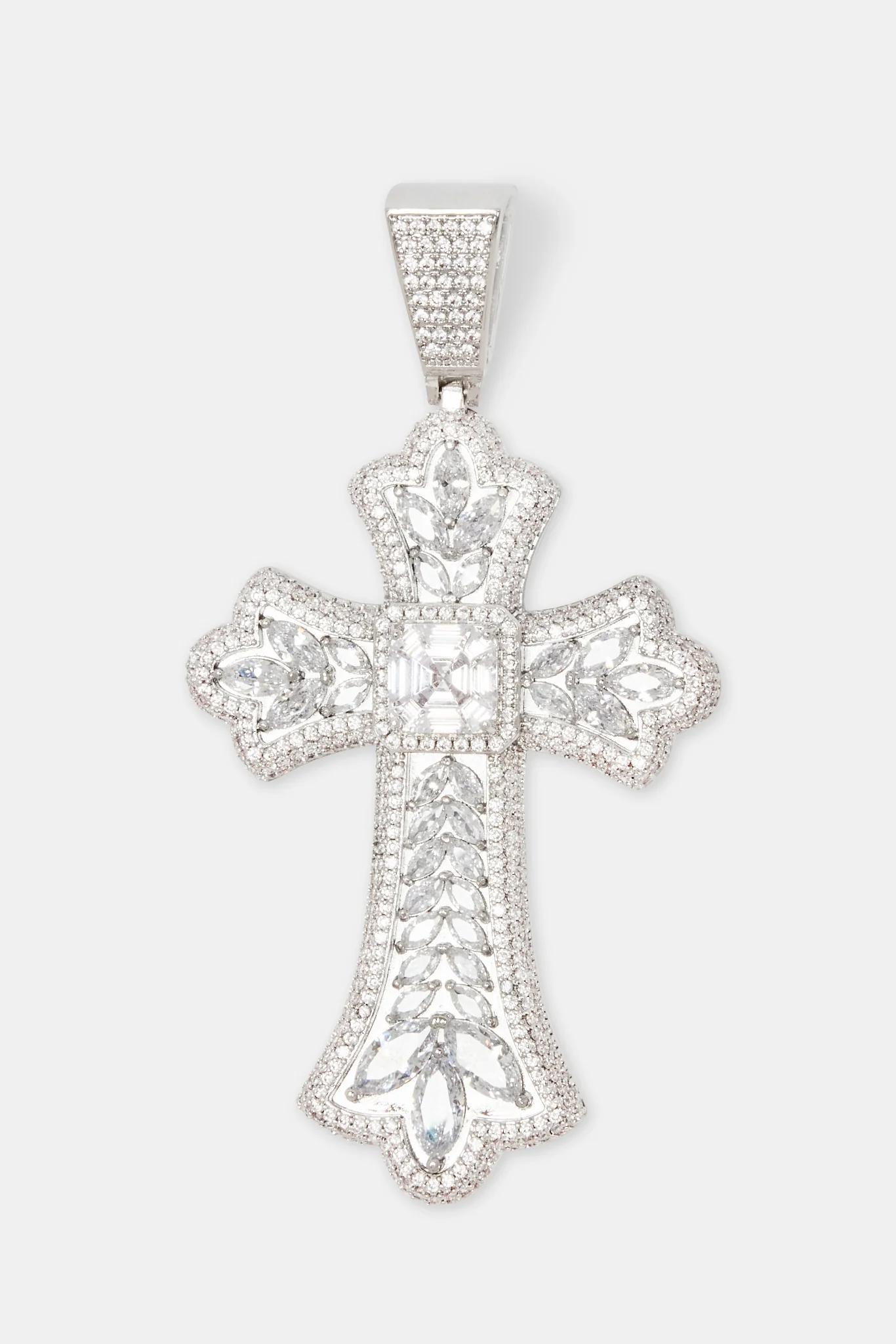 Iced Pear Large Cross Pendant - Image 2