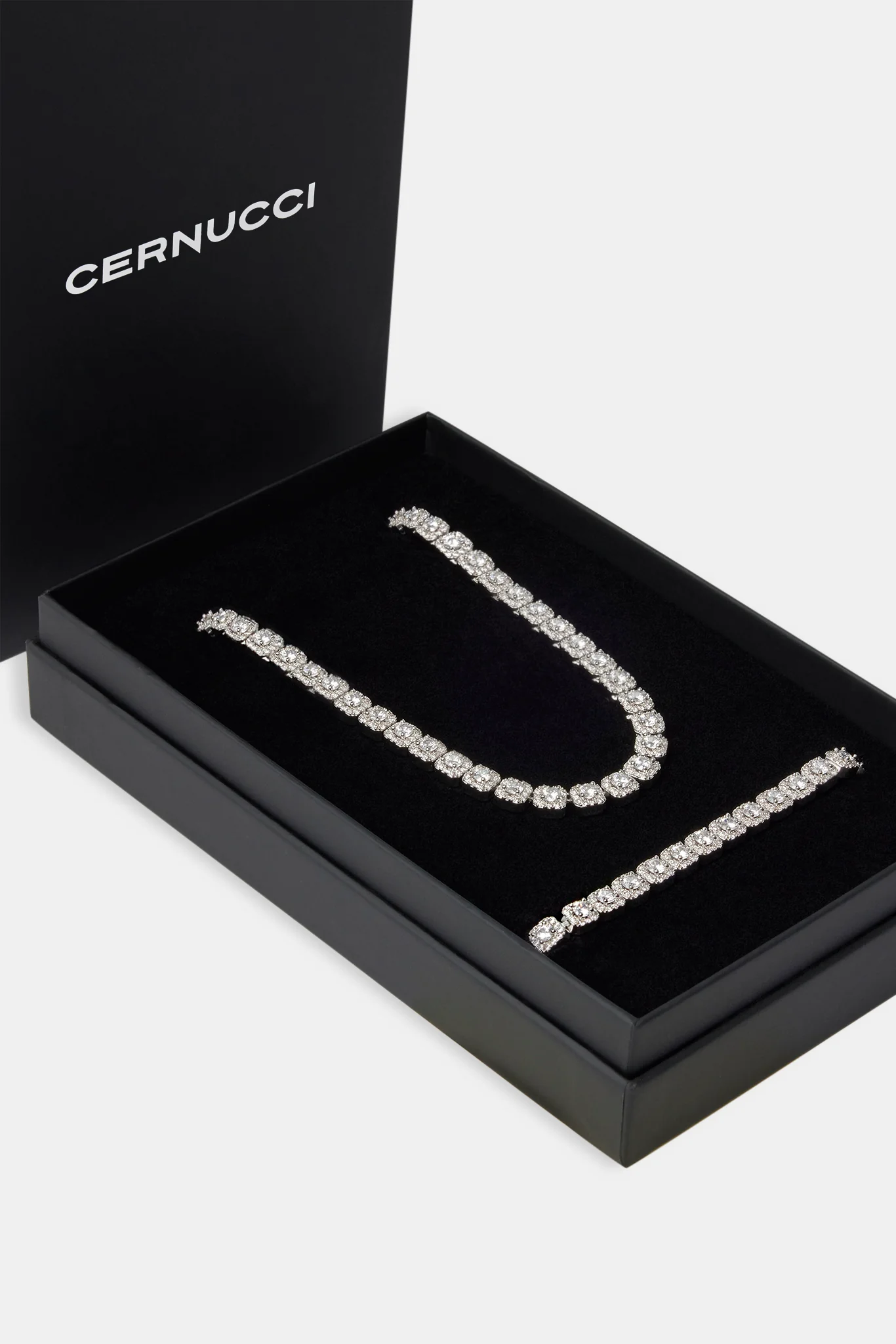 7mm Clustered Tennis Chain & Bracelet Set - Image 2
