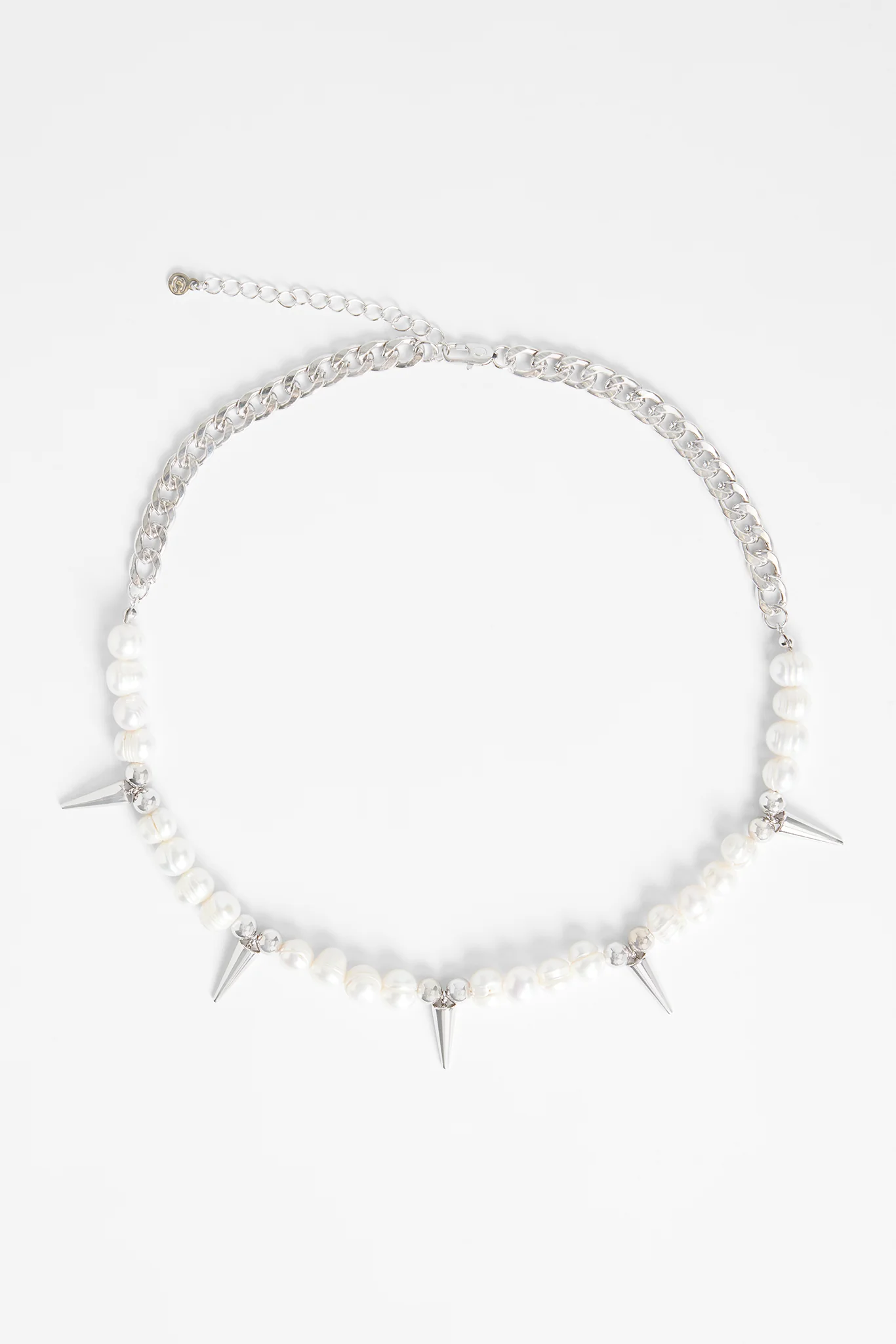 7mm Freshwater Pearl & Spike Necklace