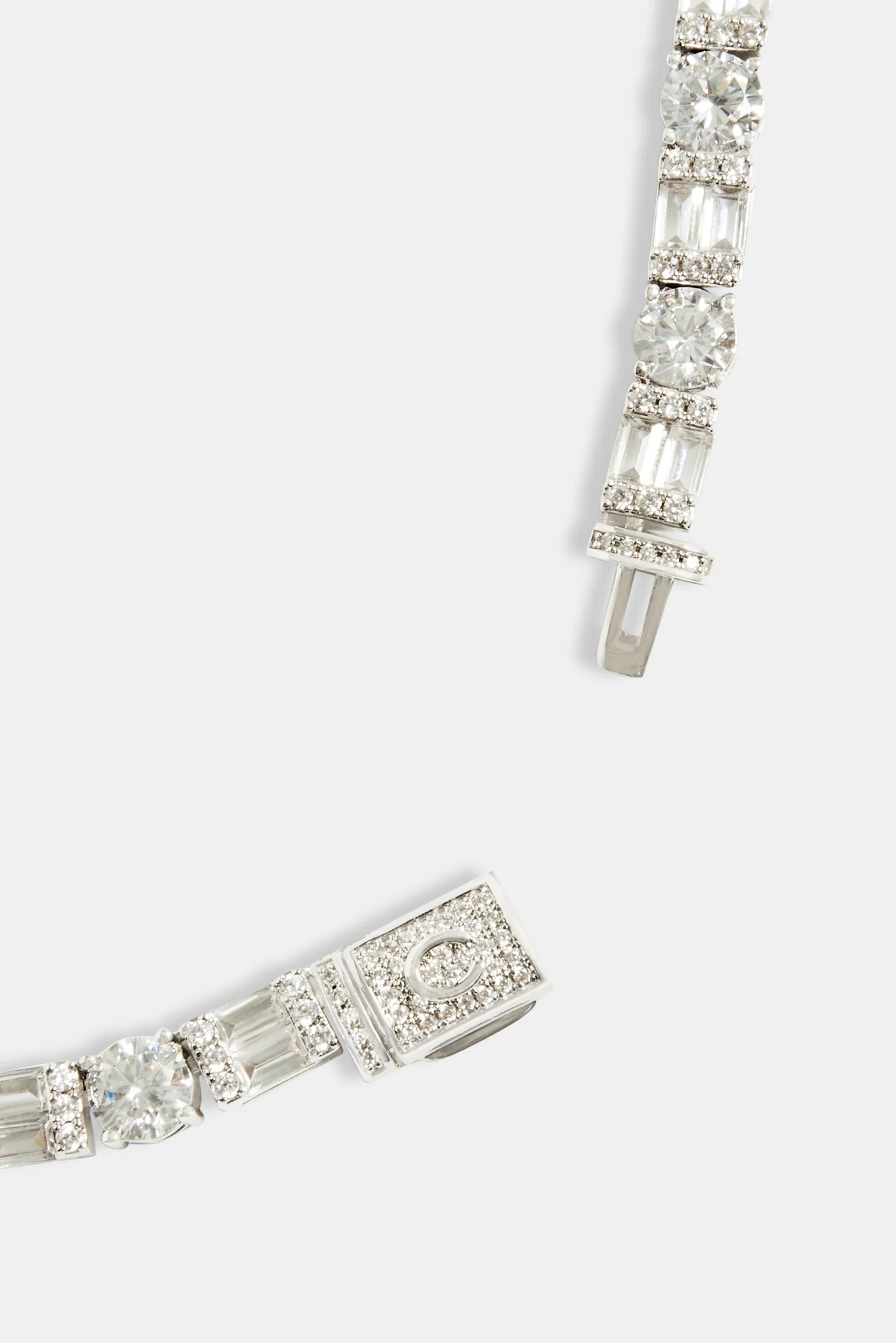 7mm Iced CZ Round & Rectangle Mix Tennis Chain - Image 4