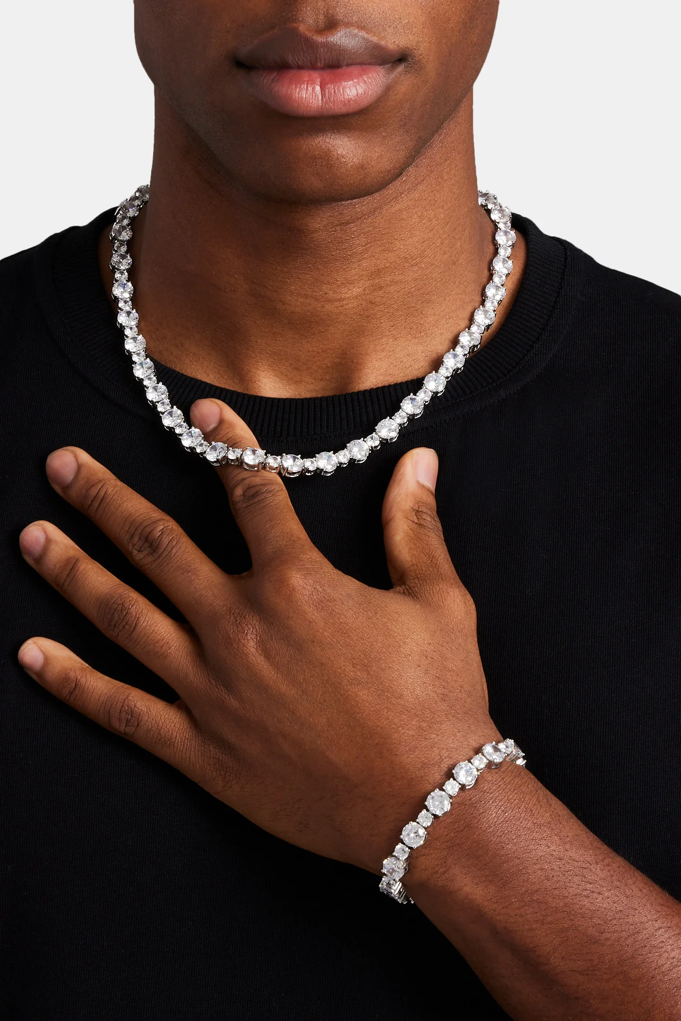 8mm Clear CZ Multi Size Tennis Bracelet - Image 3