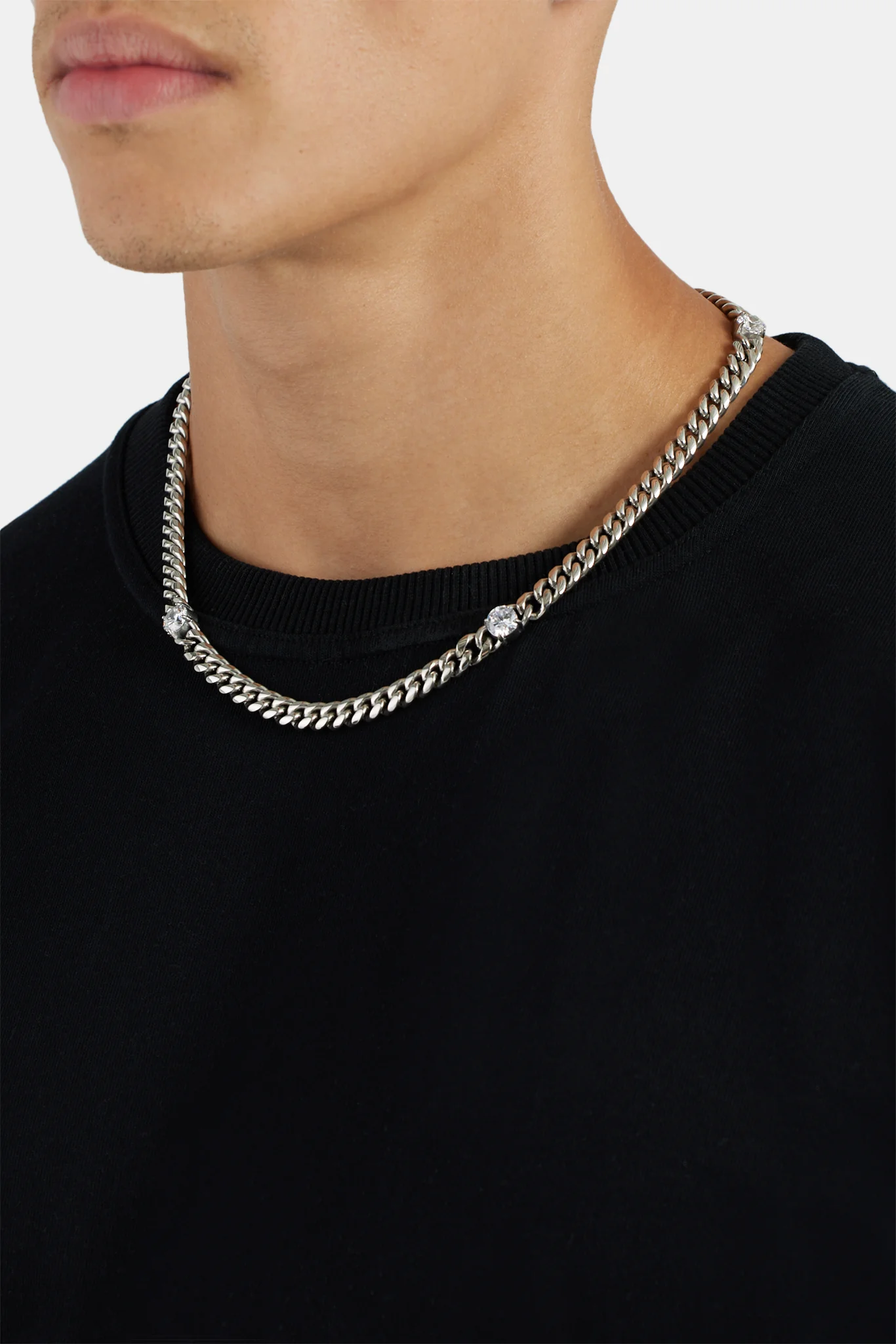 8mm Clear Stone Cuban Chain - Image 4