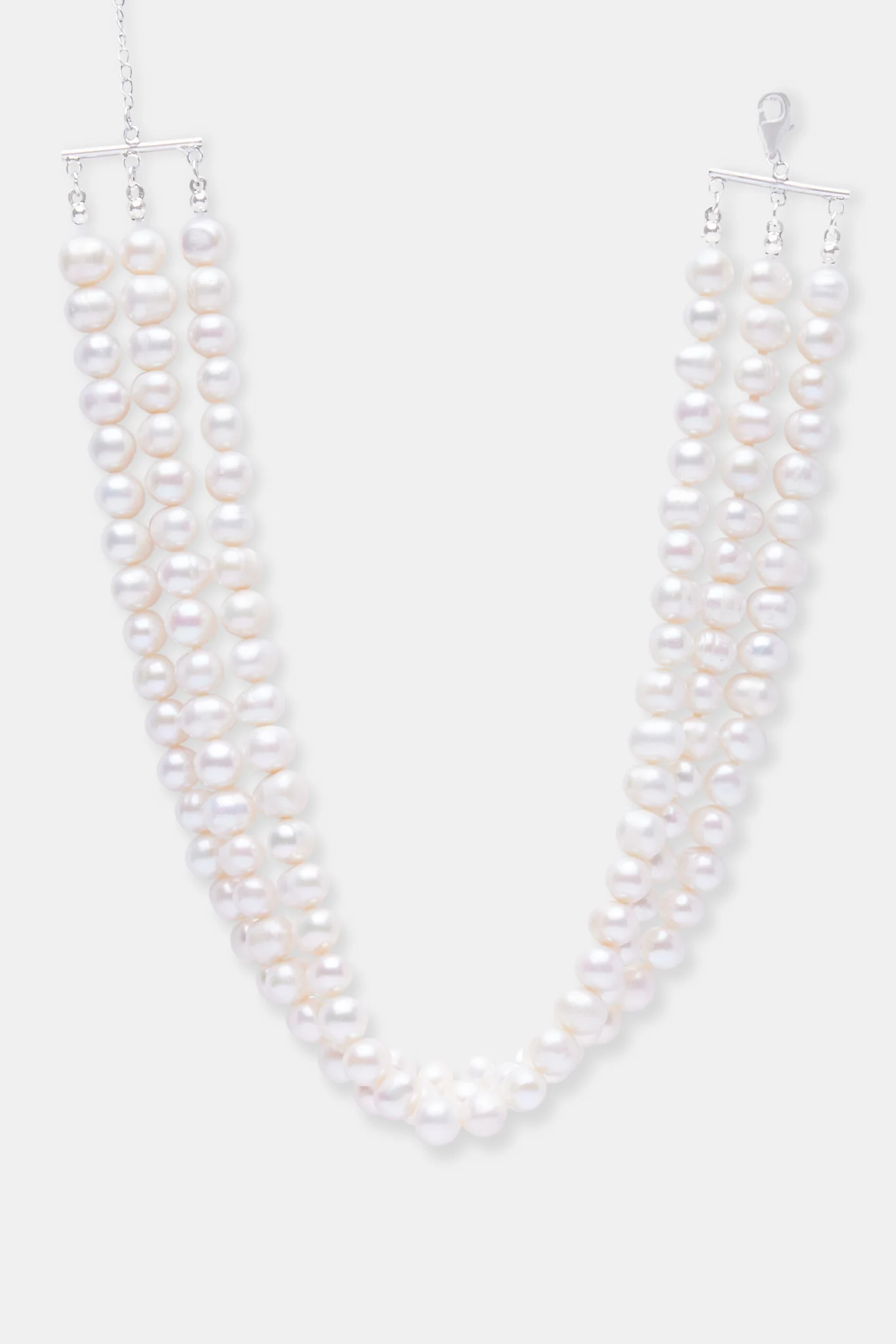 Freshwater Large Pearl Triple Layer Choker - Image 2