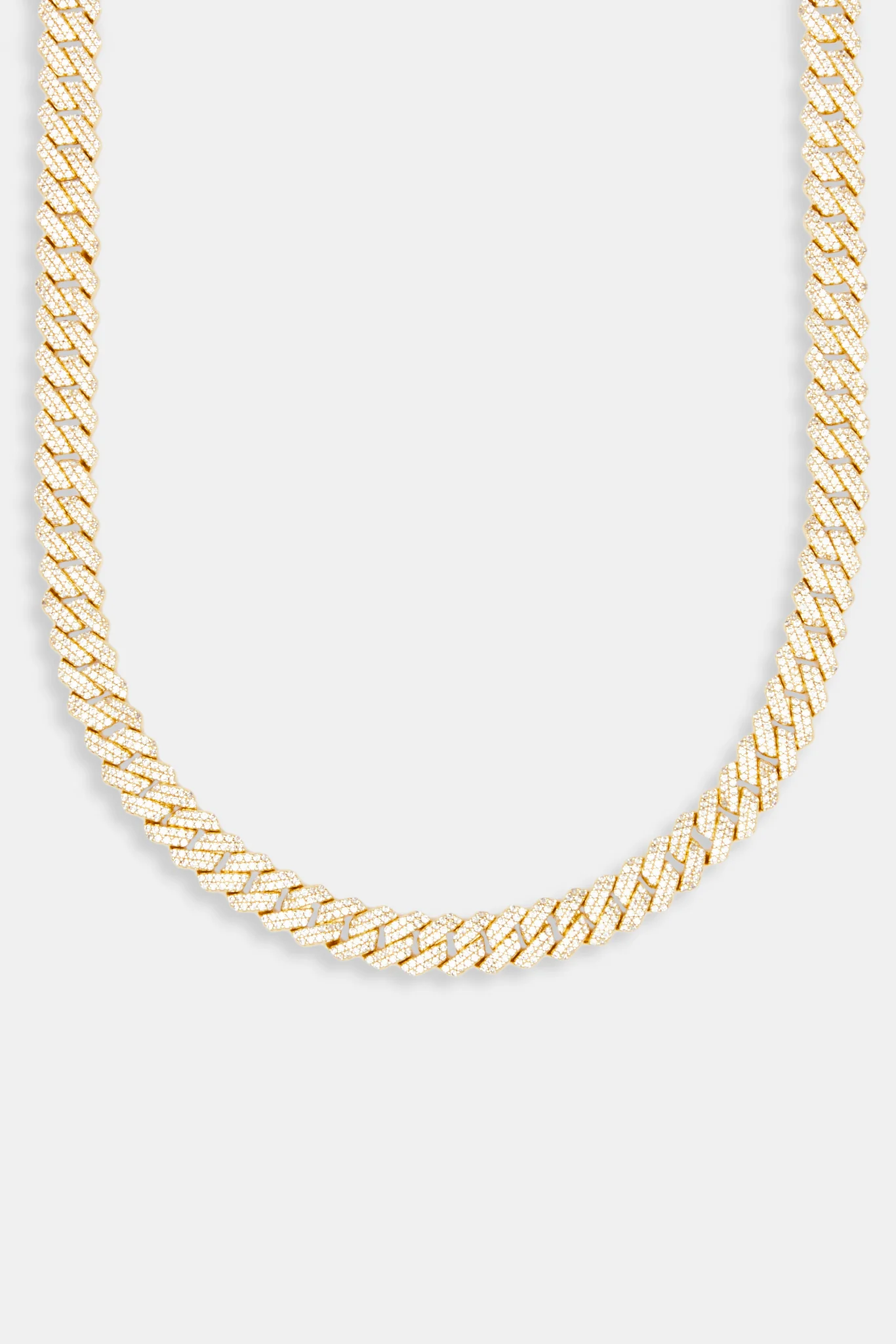 8mm Gold Plated Prong Cuban Chain - Image 2