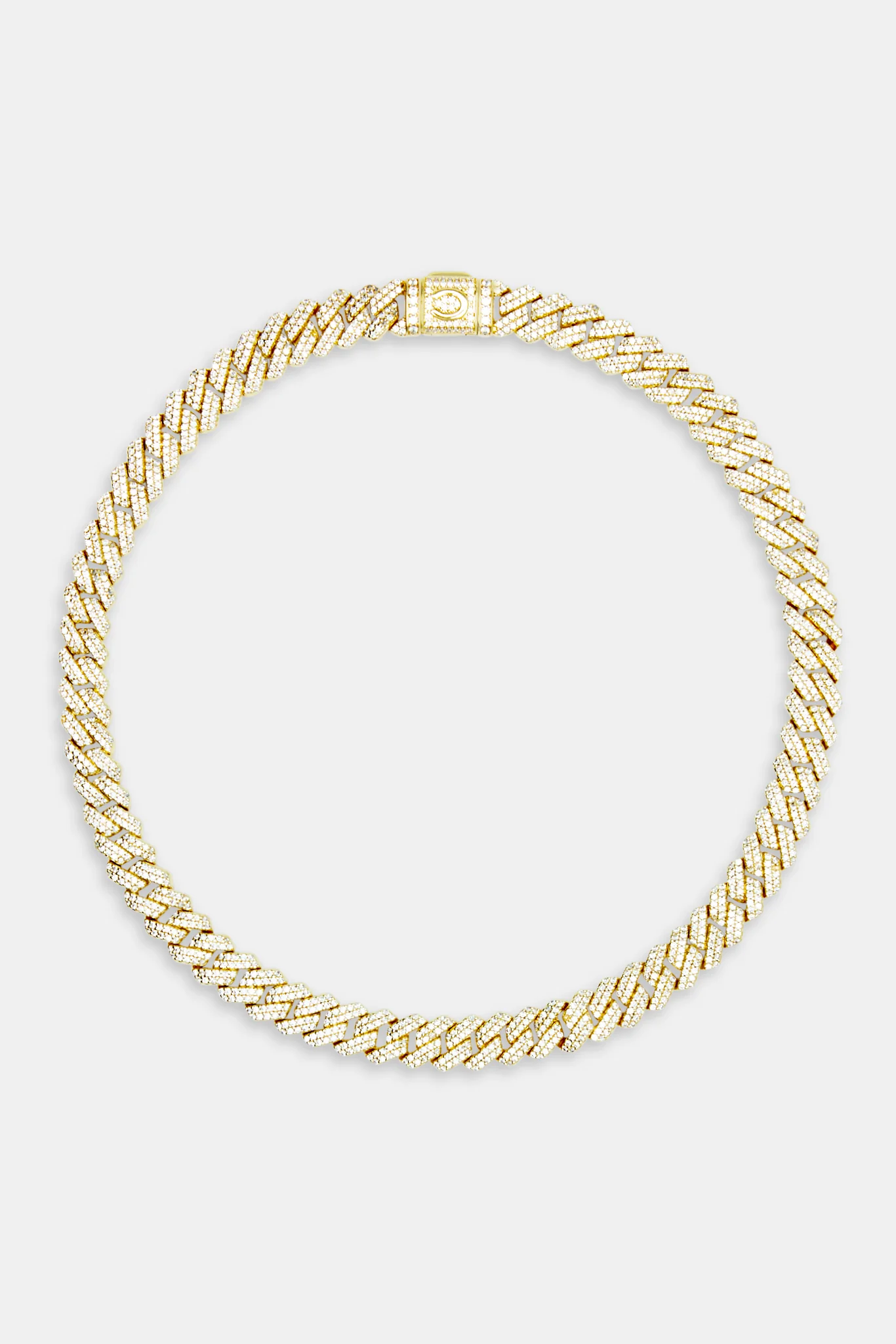 8mm Gold Plated Prong Cuban Choker - Image 2