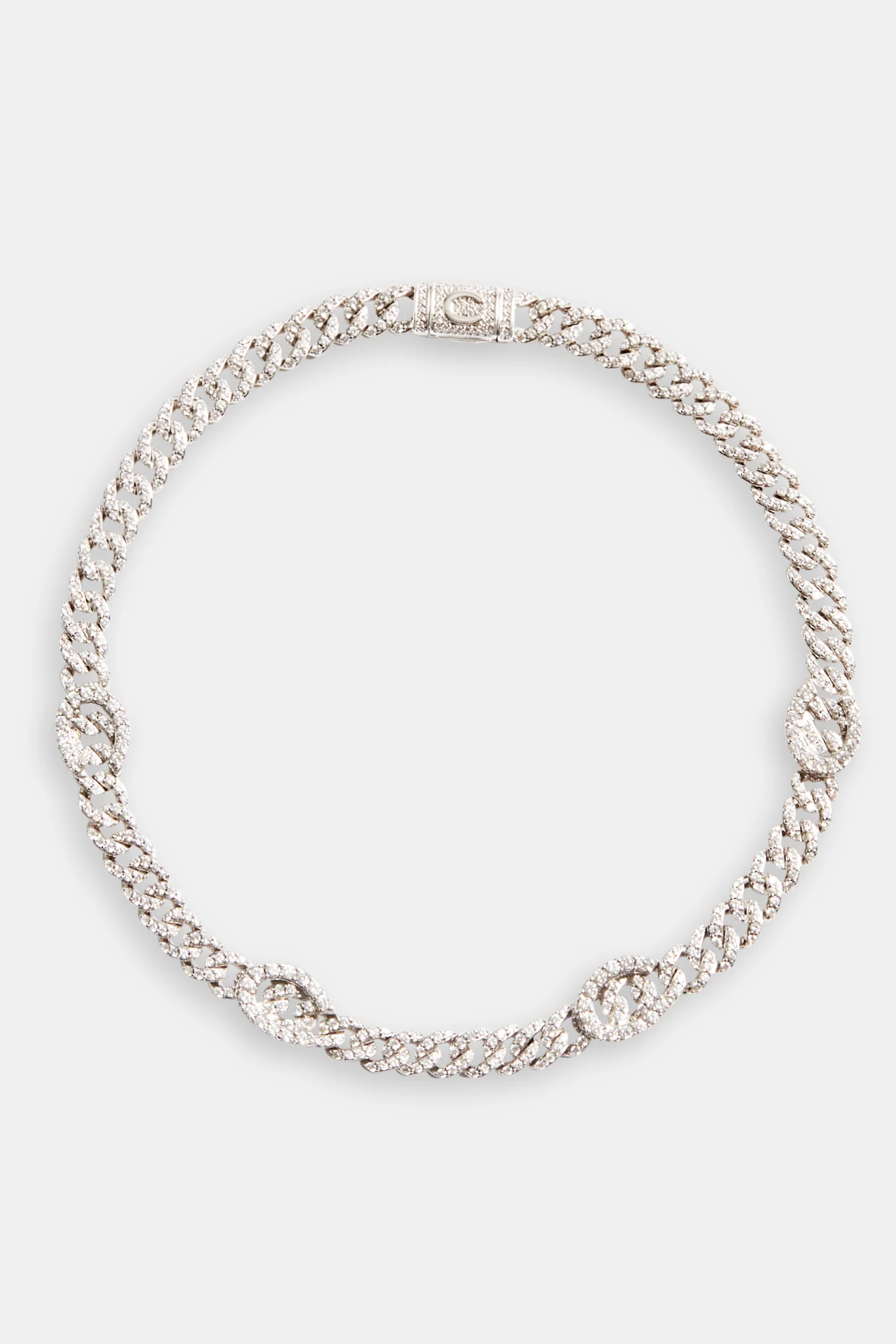 8mm Iced CZ C Repeat Choker - Image 4