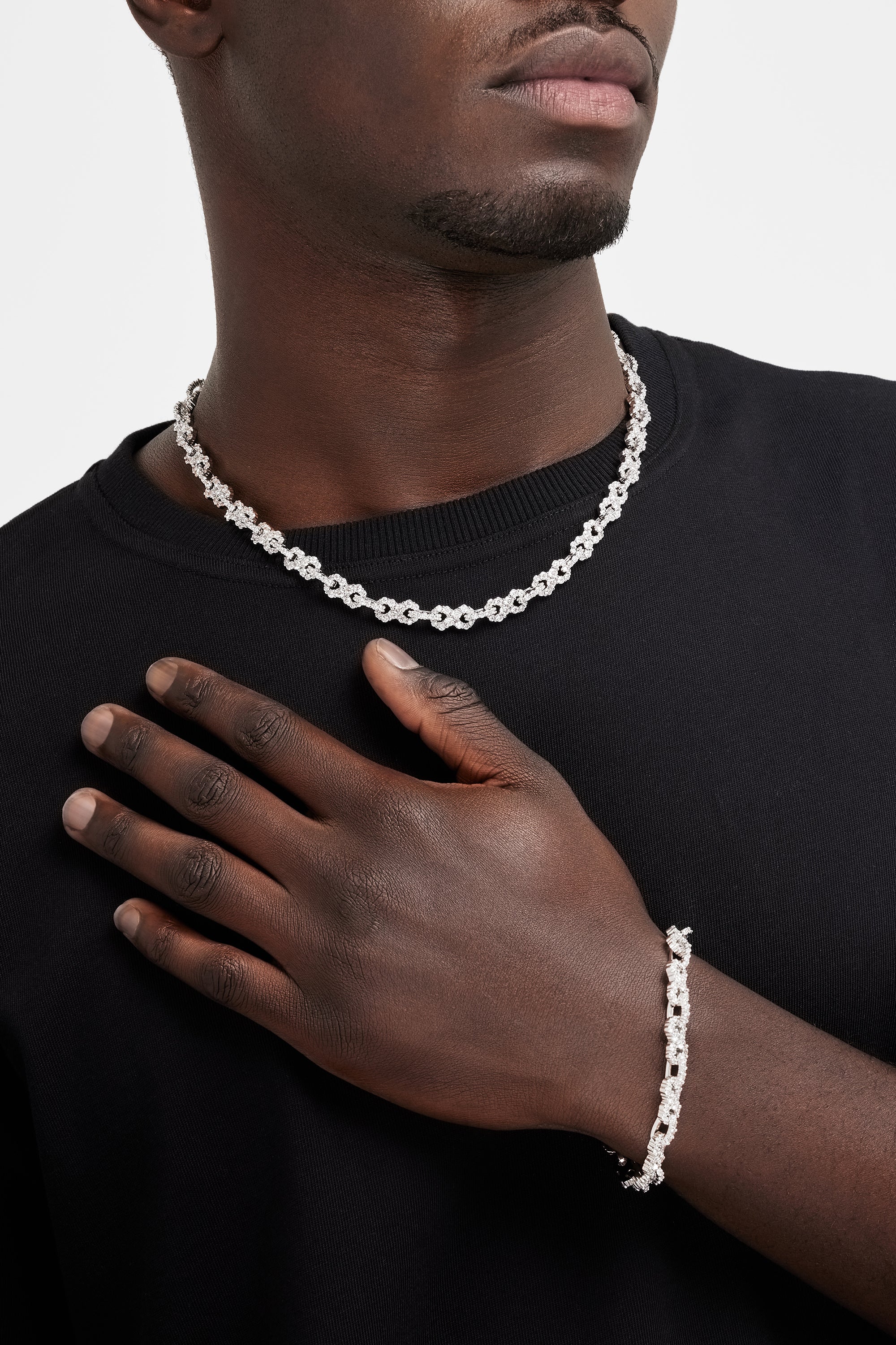 8mm Iced Infinity Chain + Bracelet Bundle - Image 2