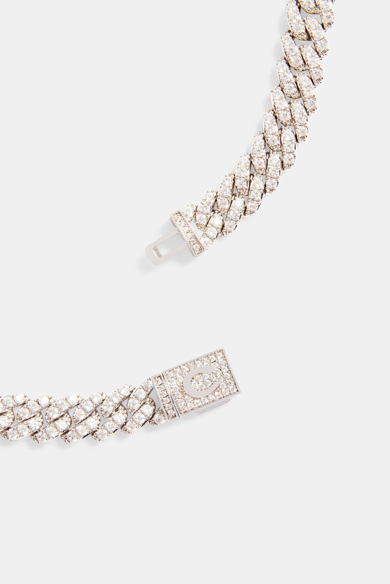8mm Iced Pink CZ Butterfly Prong Chain - Image 4