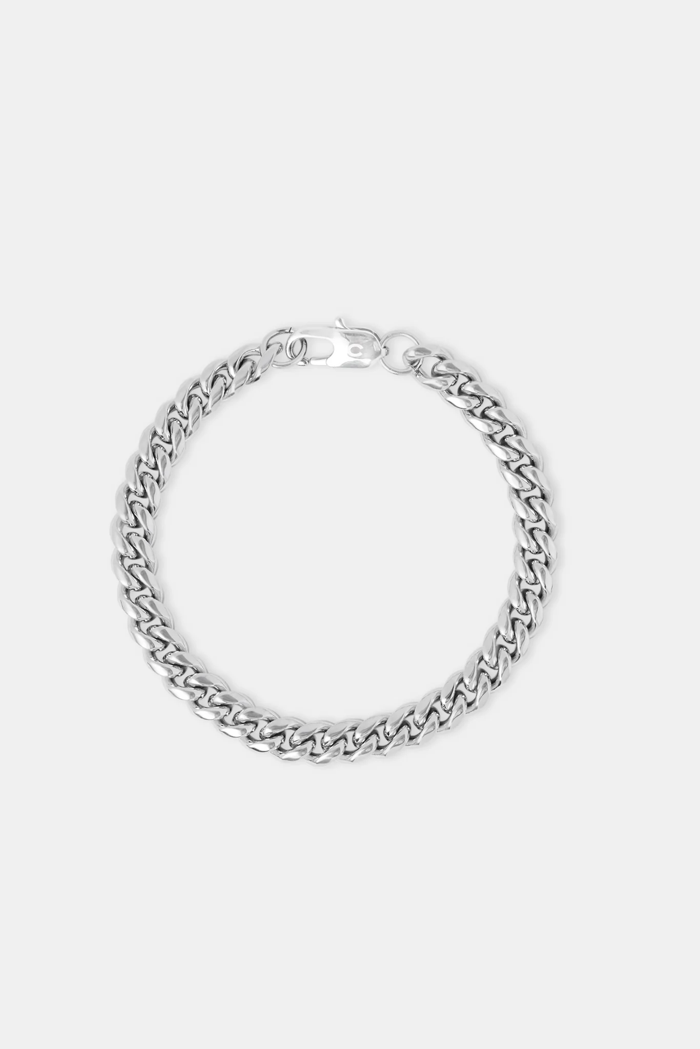 Miami Cuban Bracelet - 8mm - White - Image 2