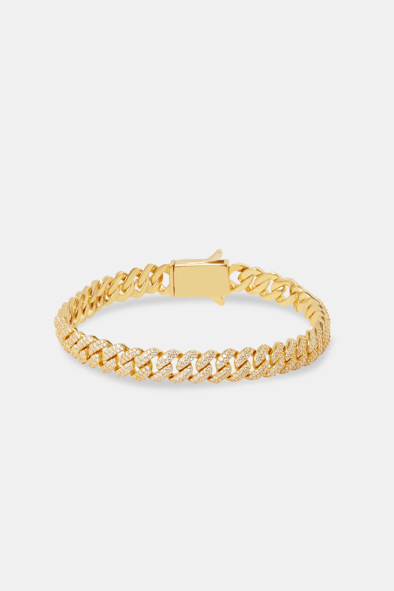 8mm Moissanite Vermeil Cuban Bracelet - Image 2
