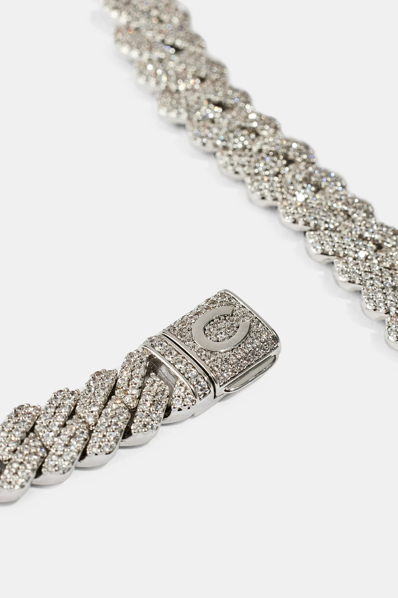 Prong Cuban Chain - 8mm - White - Image 3