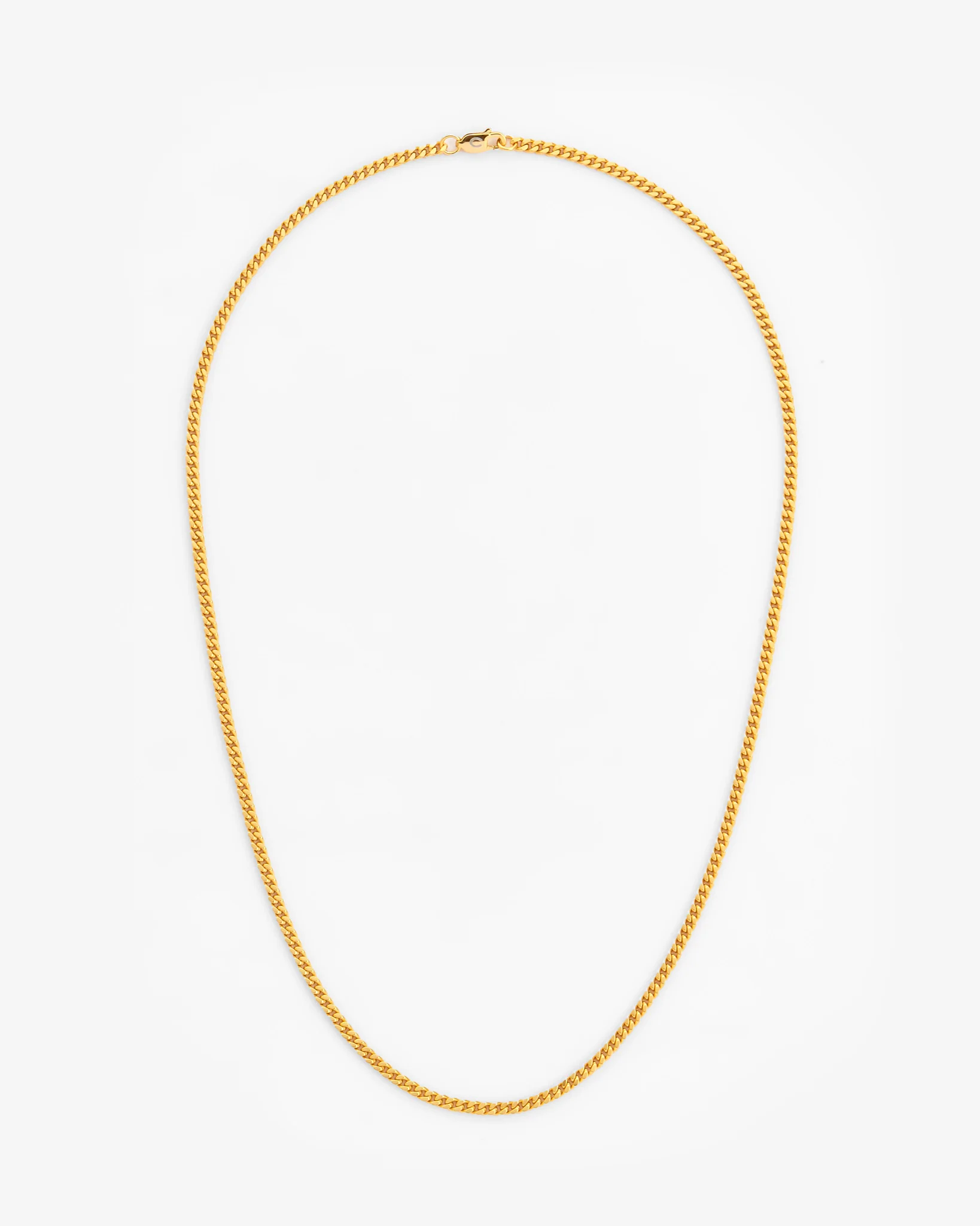 925 2.5mm Micro Cuban Chain - Gold