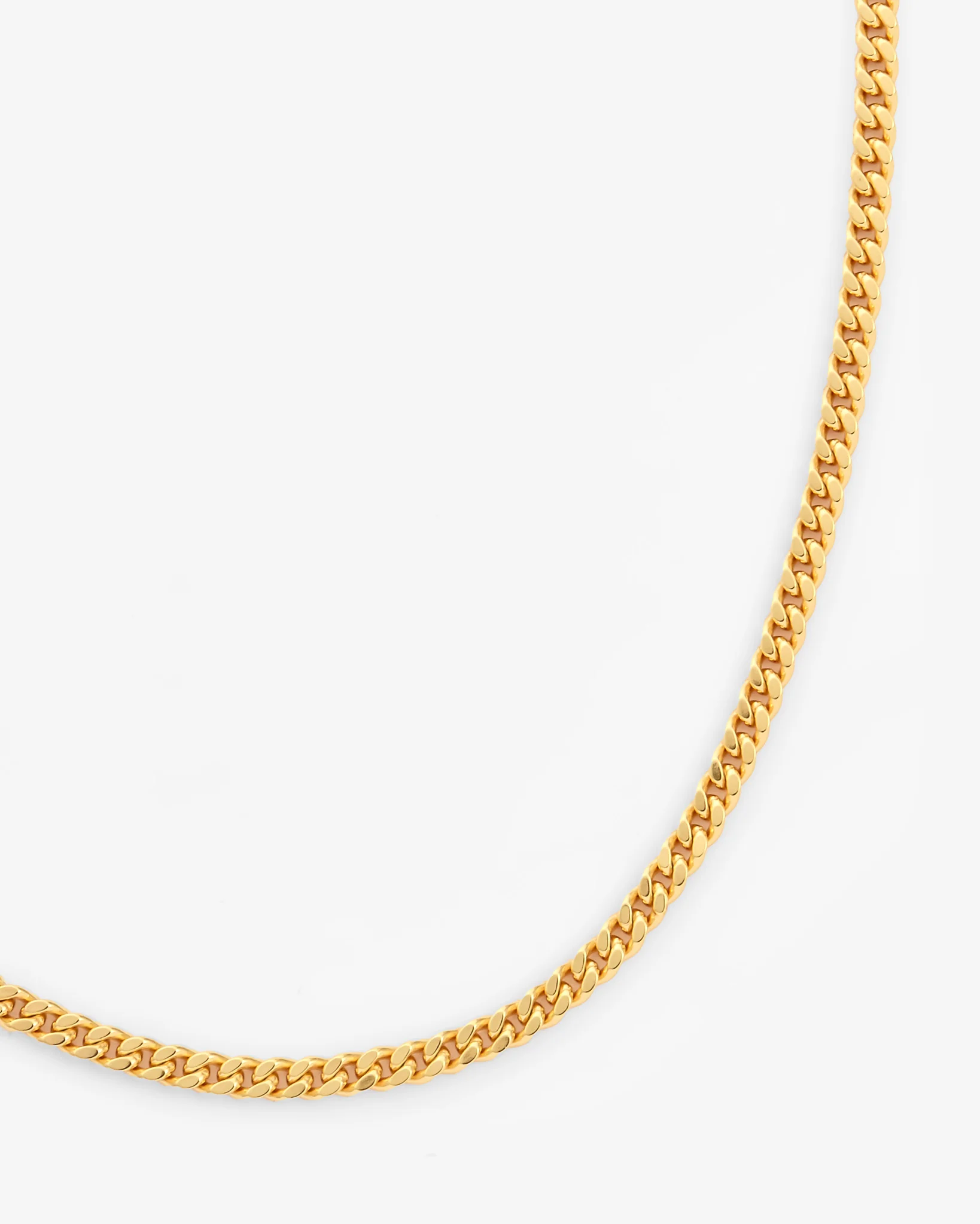 925 2.5mm Micro Cuban Chain - Gold - Image 2