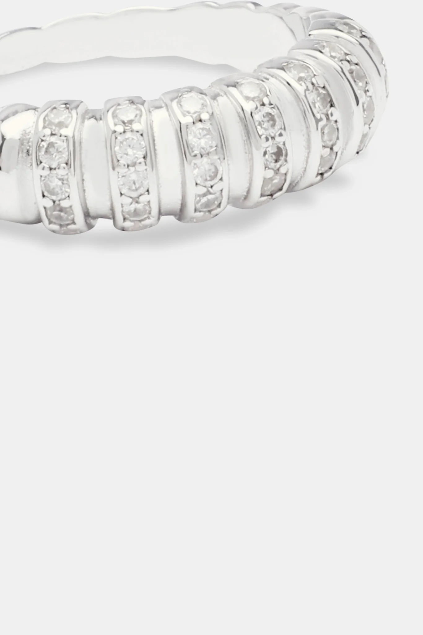 925 6mm CZ & Polished Dome Ring - Image 3