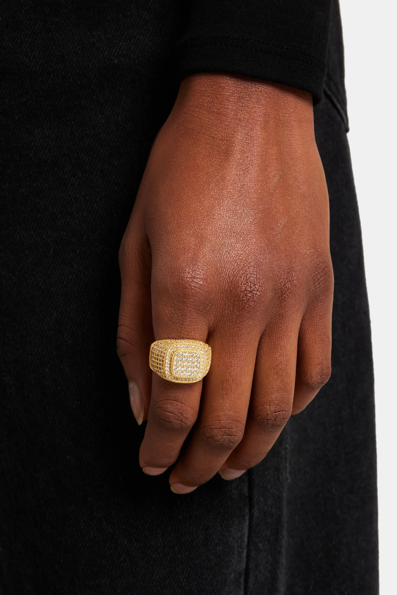 925 Iced Miami Ring - Gold - Image 2