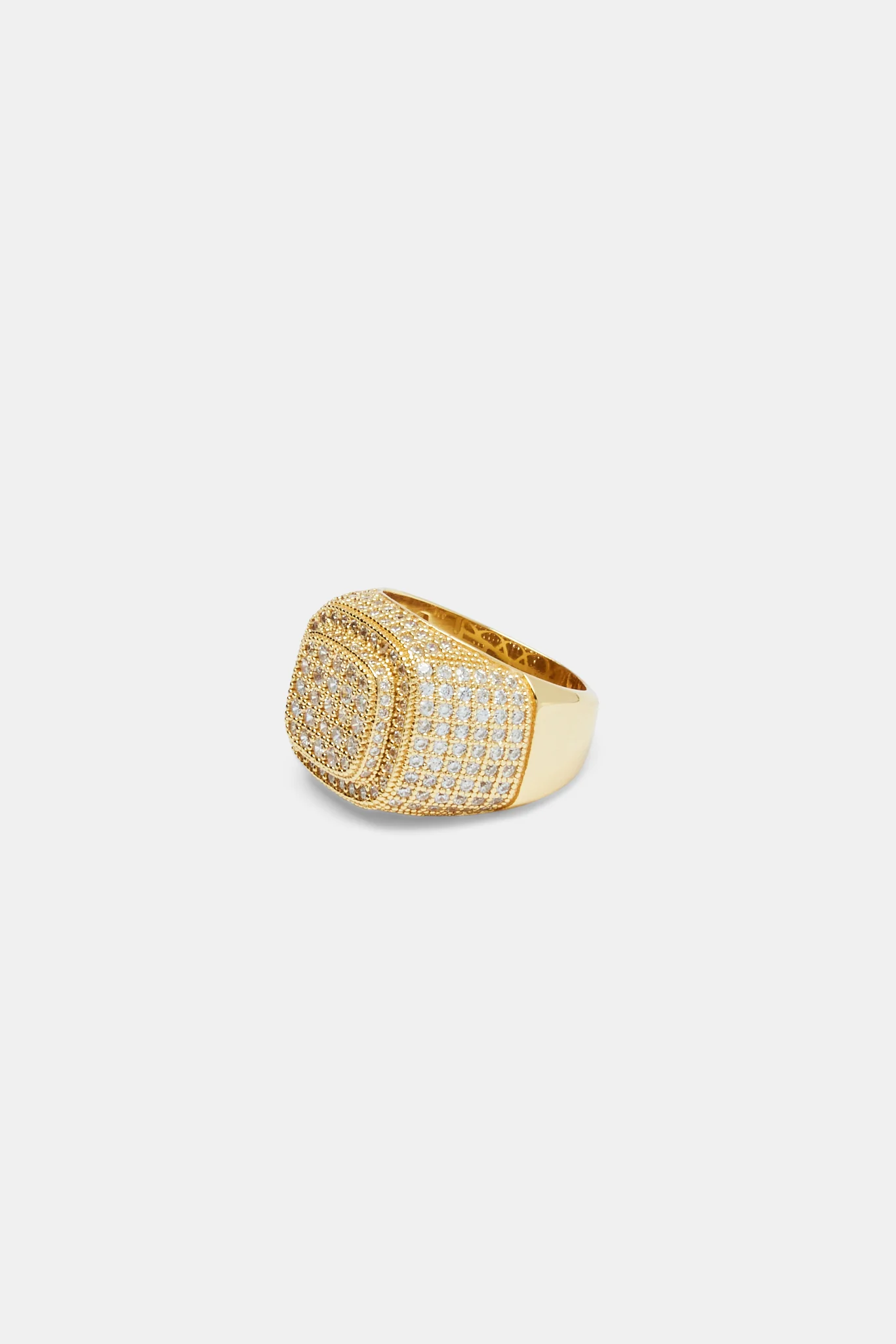 925 Iced Miami Ring - Gold - Image 3