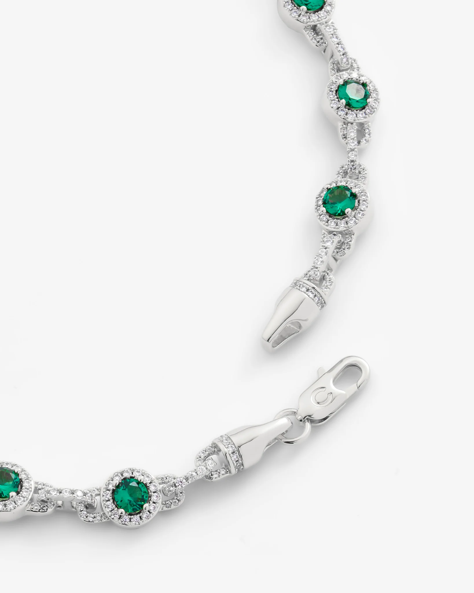 9mm Green Centre Stone Link Chain - Image 3