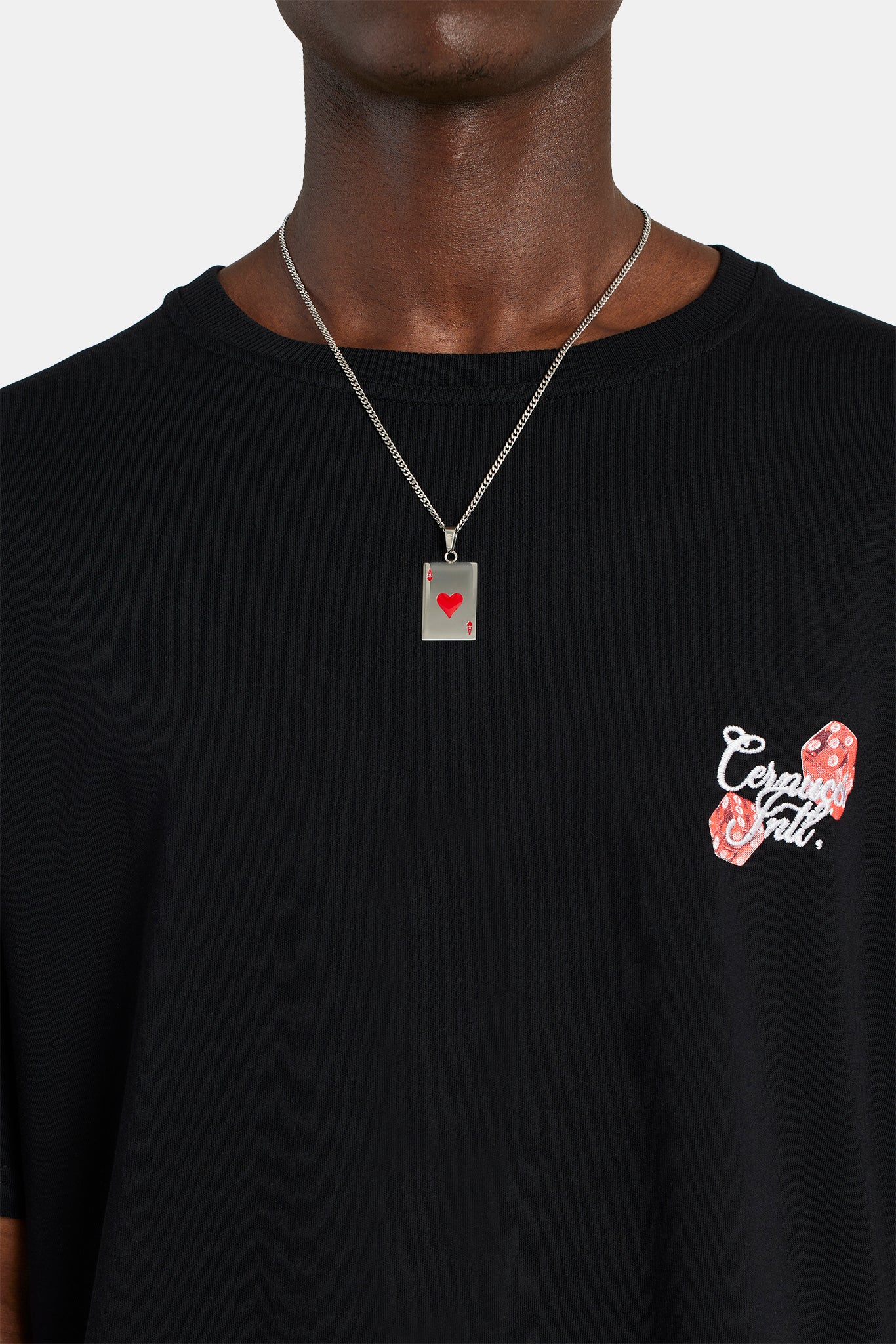 Ace Card 3mm Curb Chain Necklace - Image 2