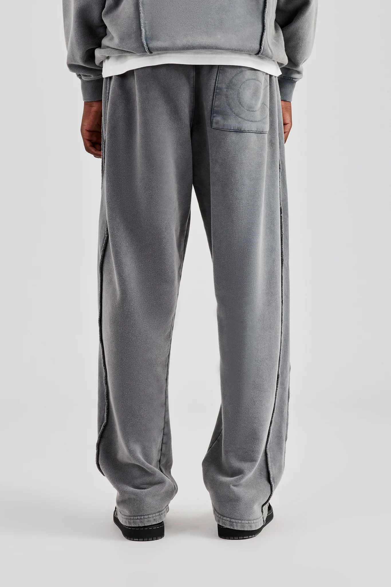 Acid Exposed Seam Jogger - Charcoal - Image 3