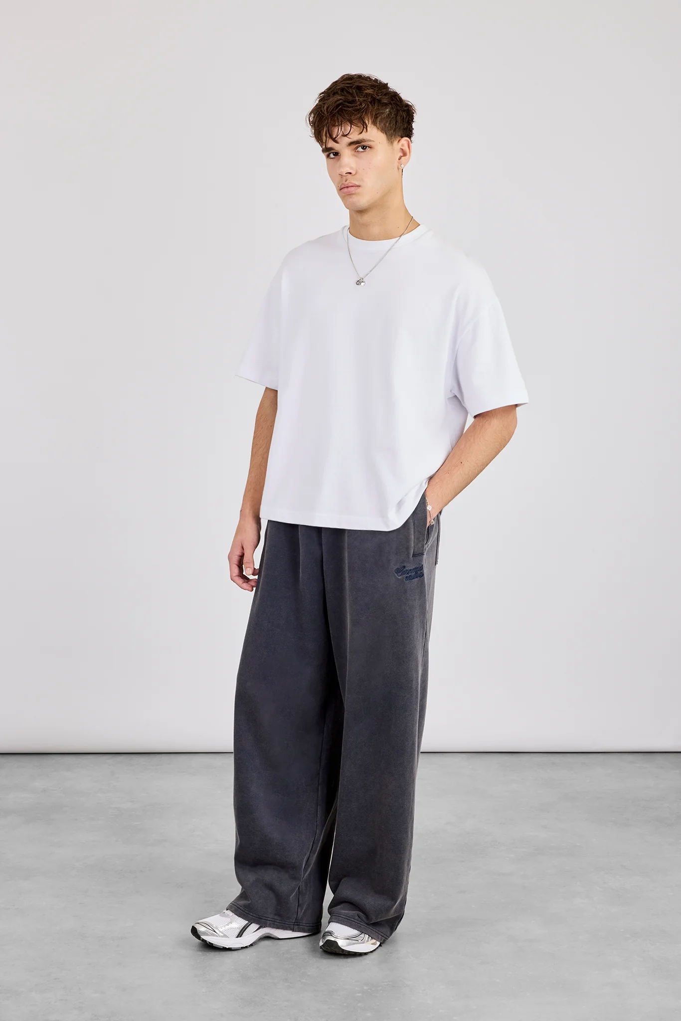 Acid Wash Baggy Jogger - Washed Navy - Image 3