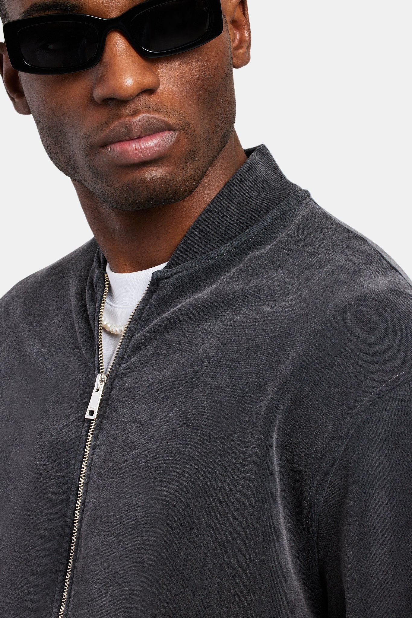 Acid Wash Jersey Tracksuit - Charcoal - Image 7