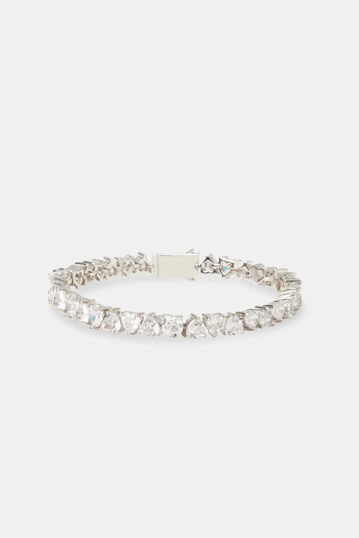 Alternating Heart Tennis Bracelet - 5mm - Image 2