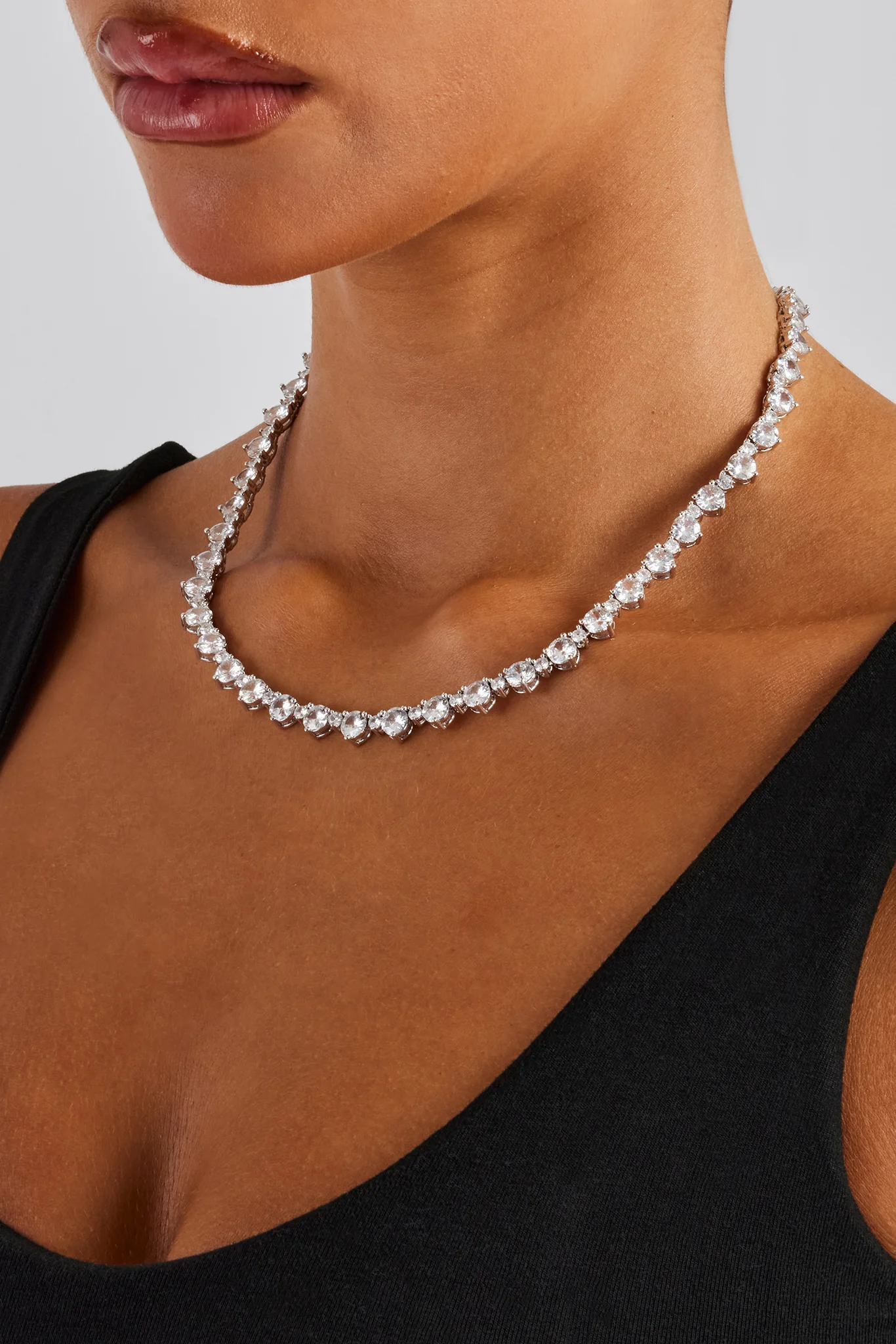 Alternating Round Tennis Chain - 6mm - Image 3