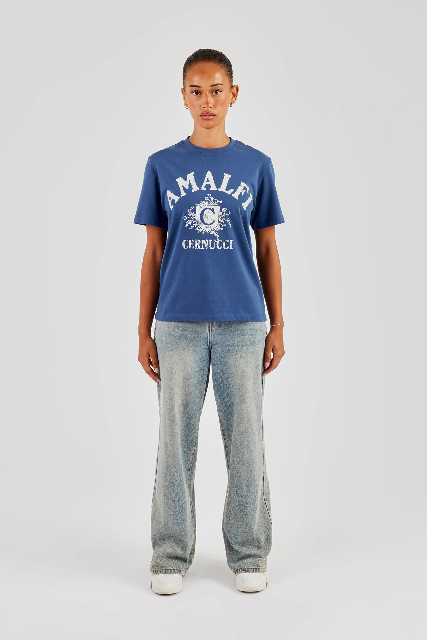 Amalfi Print Regular T-Shirt - Navy Blue - Image 6
