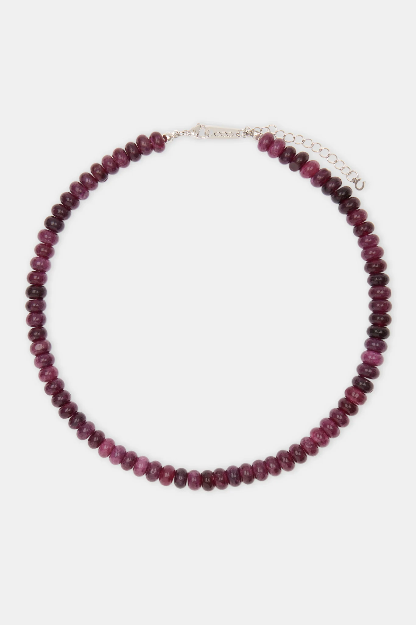 Amethyst Bead Necklace - White - 6mm - Image 2