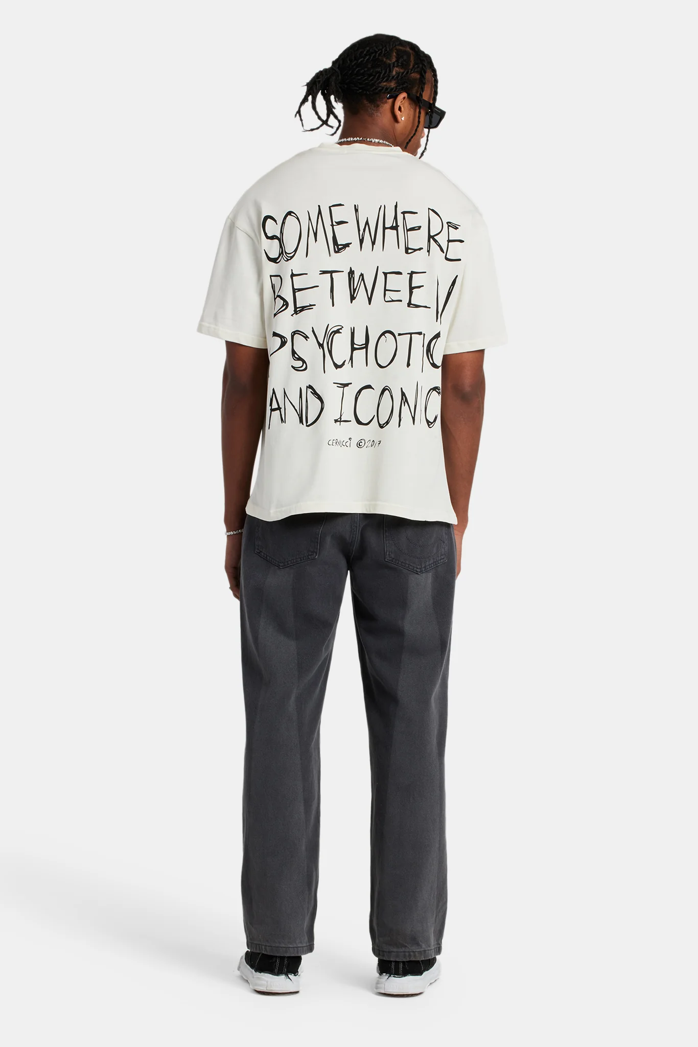 Back Quote Oversized T-Shirt - Off White - Image 5