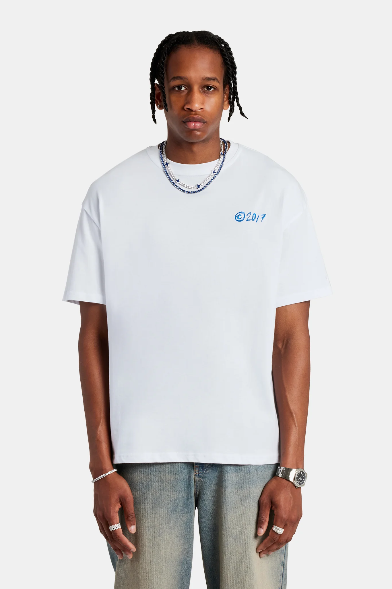 Back Quote Oversized T-Shirt - White - Image 2