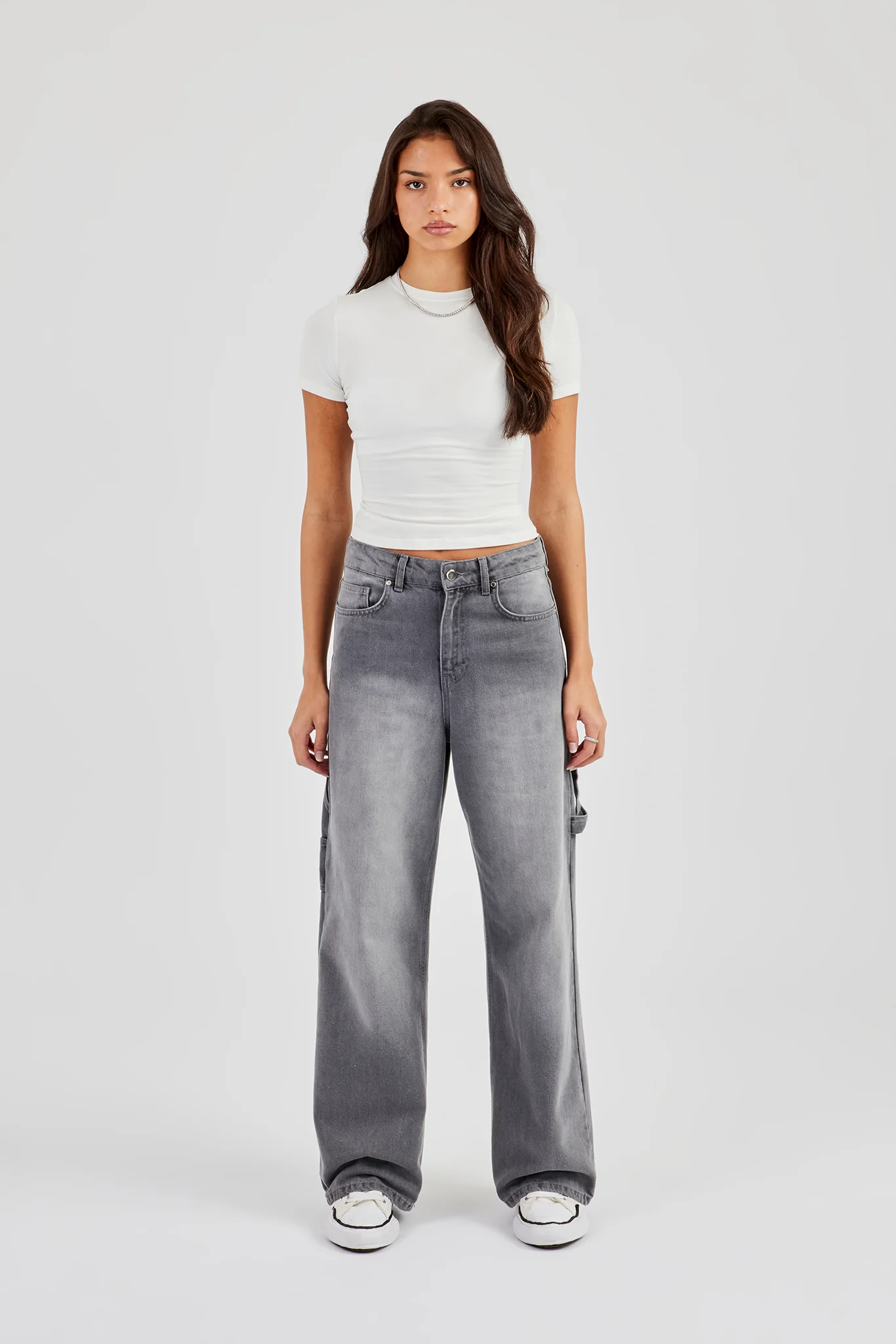 Baggy Carpenter Jean - Washed Grey - Image 5