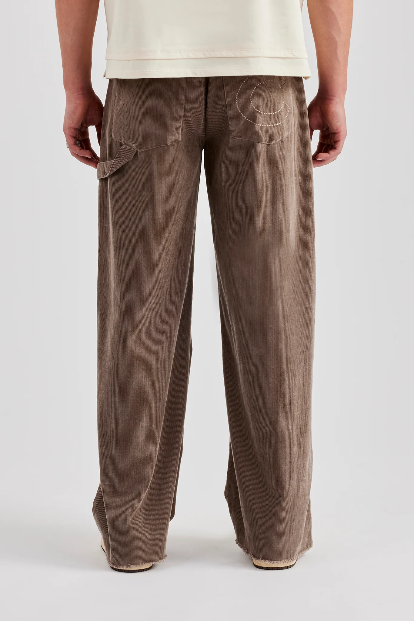 Baggy Cord Trouser - Taupe - Image 4