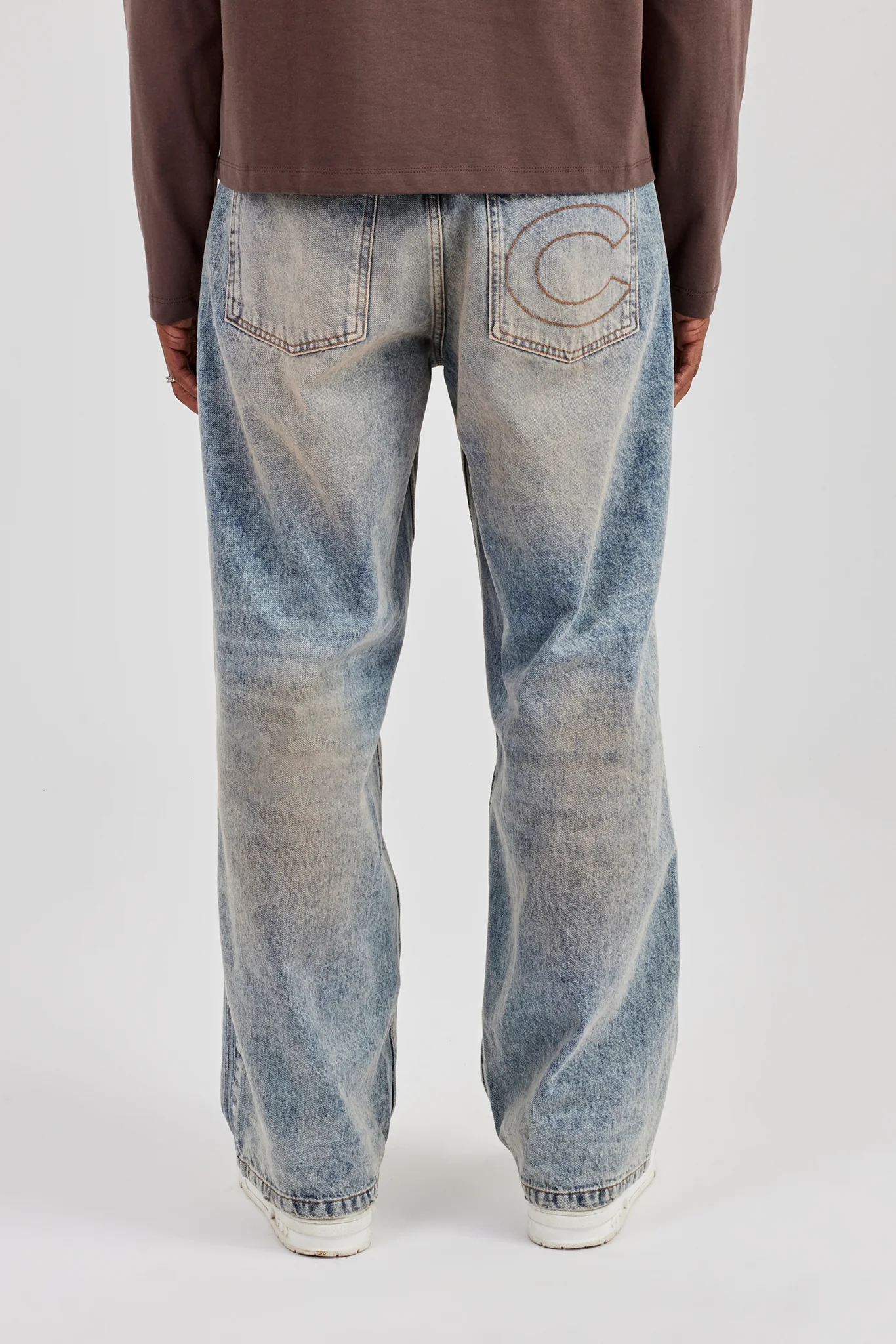 Baggy Fit Jean With Side Tape - Antique Wash - Image 4