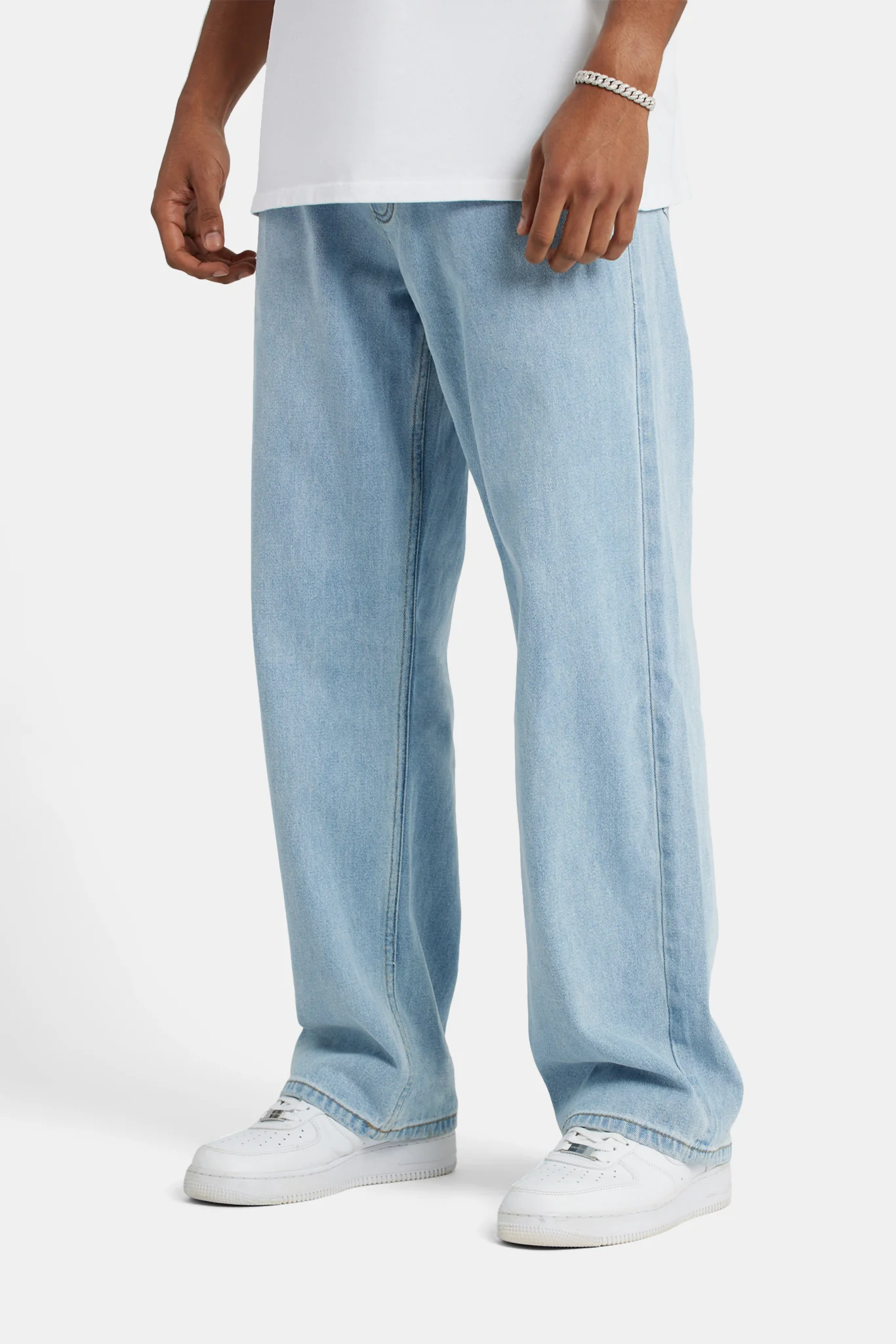 Baggy Fit Jeans - Light Blue - Image 3