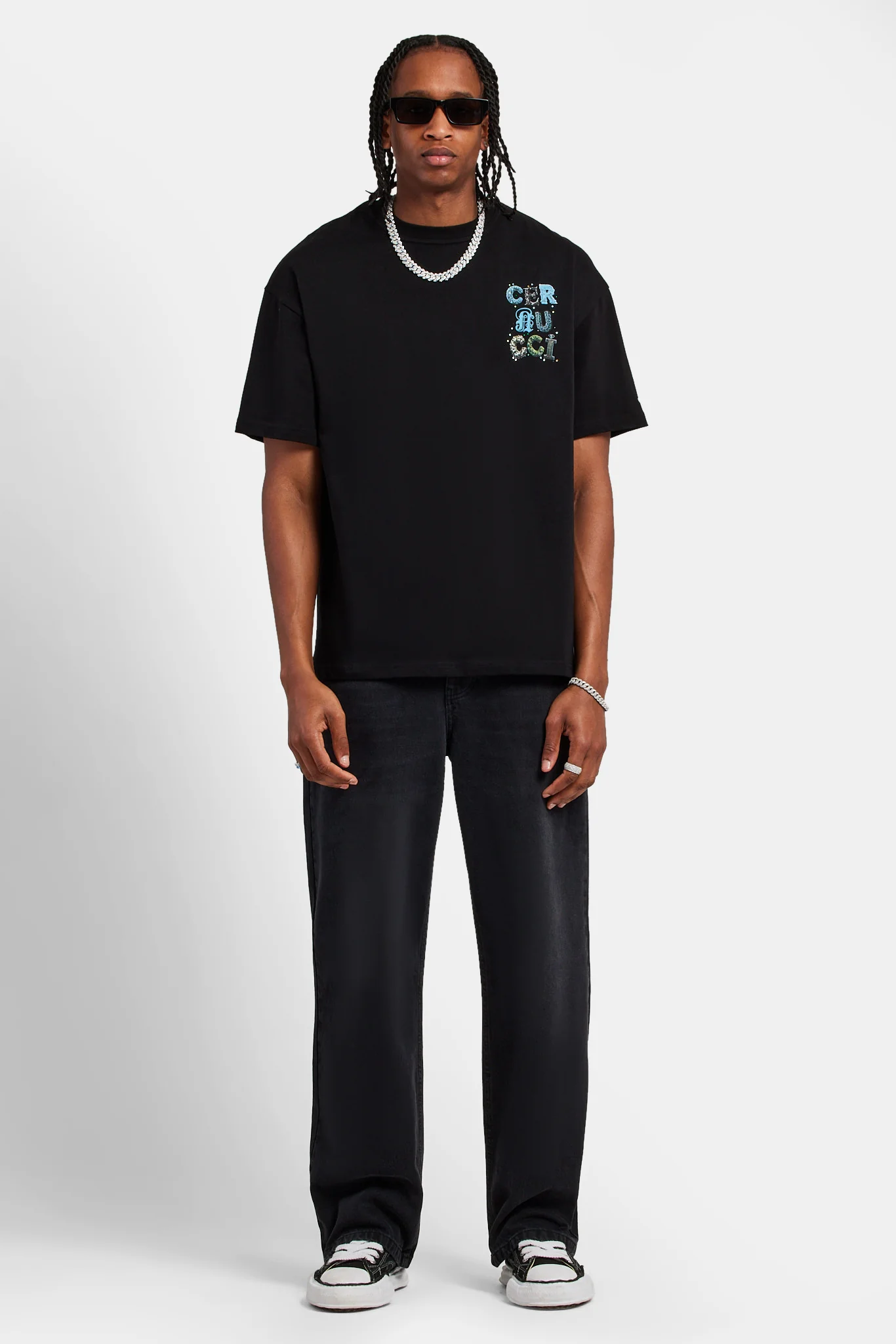Baggy Fit Jeans - Washed Black - Image 2