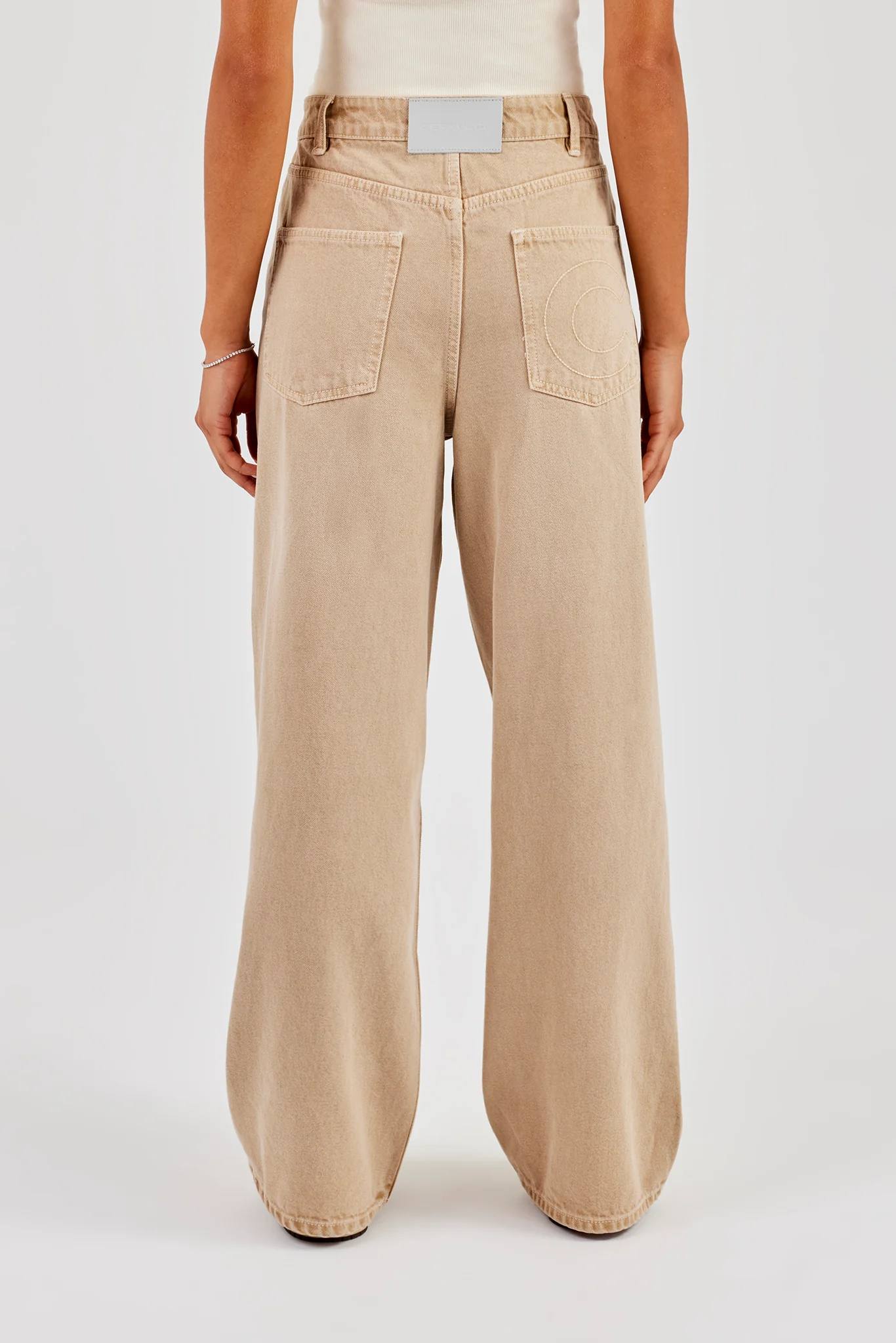Baggy Fit Overdye Jeans - Washed Stone - Image 3