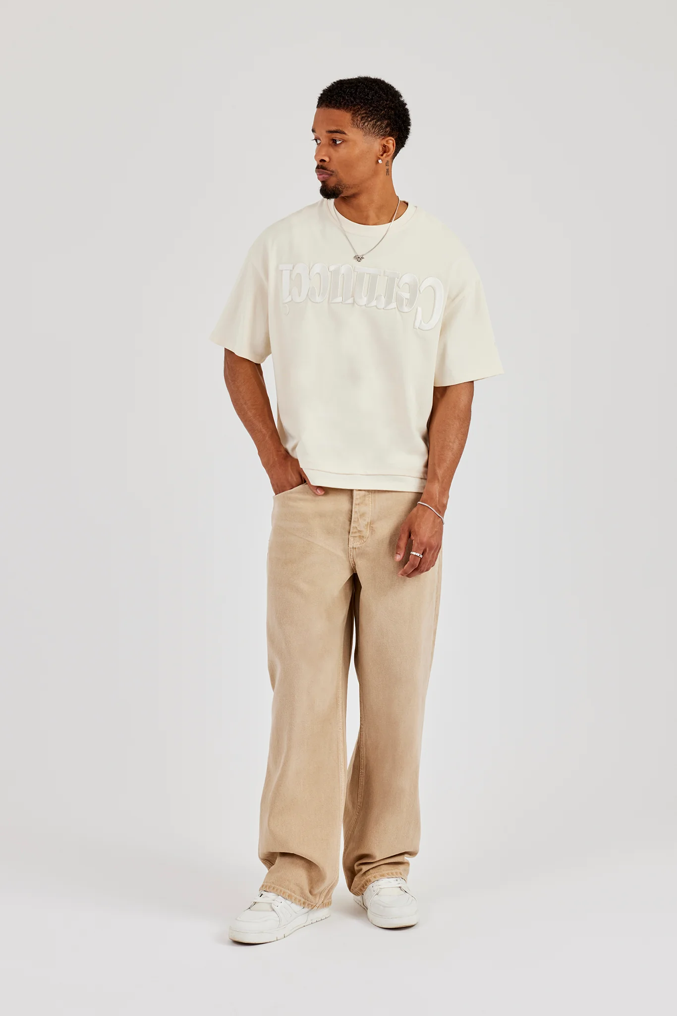 Baggy Fit Washed Stone Jeans - Image 2