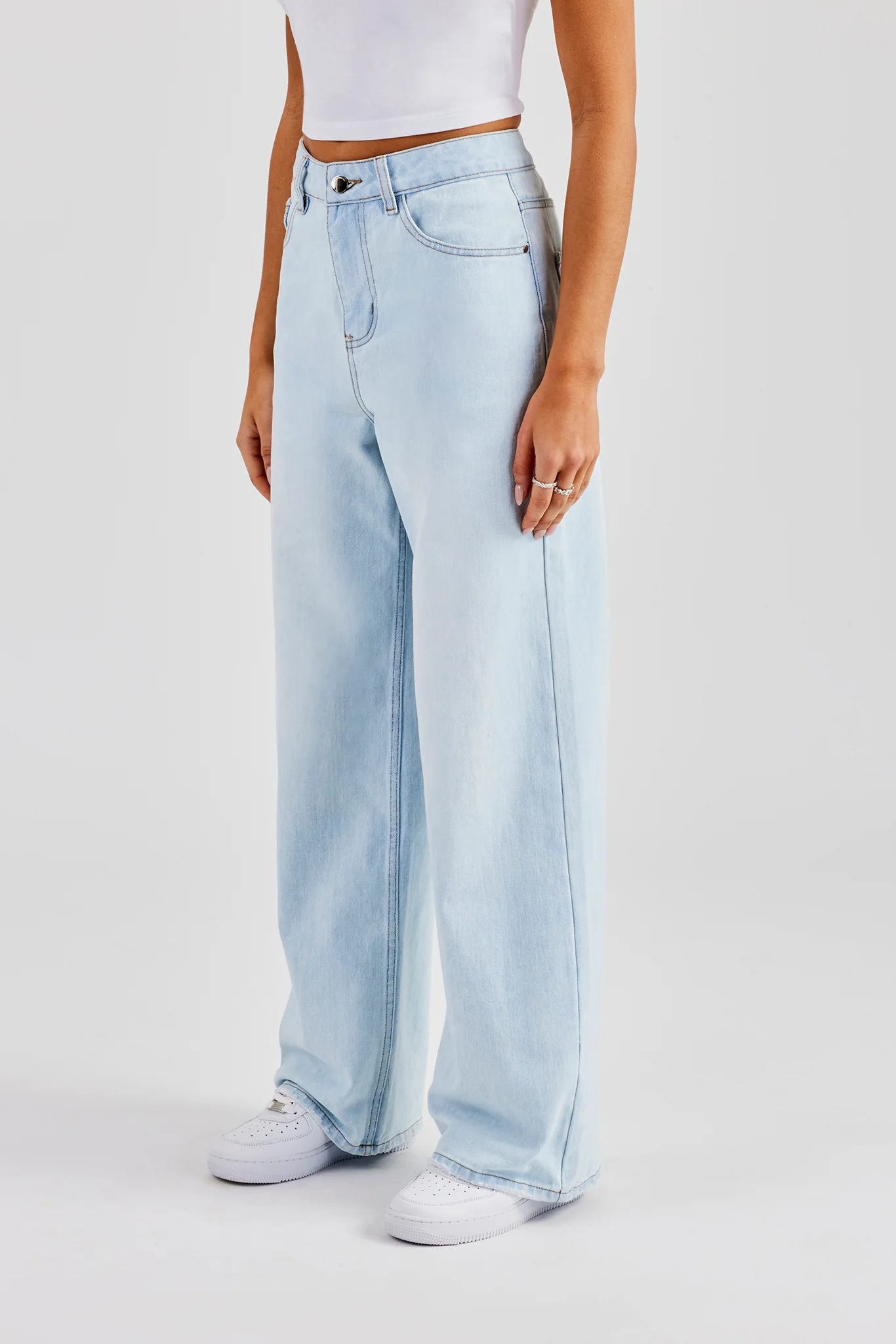Baggy Paraiso Applique Jeans - Light Blue - Image 2