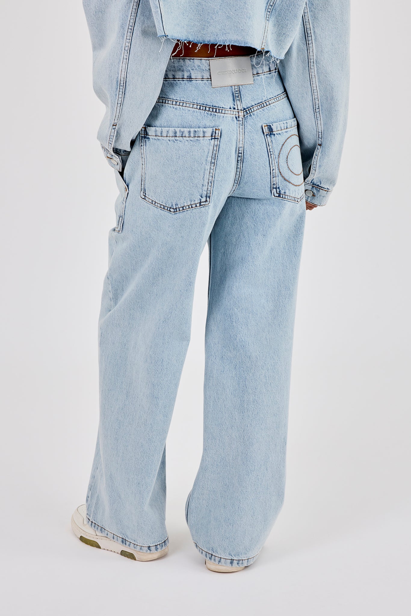 Baggy Pocket Detail Jean - Light Blue - Image 3