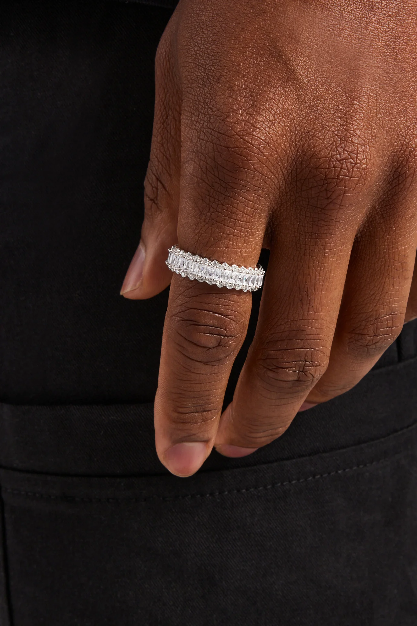 Baguette Band Ring 925 - White - Image 2