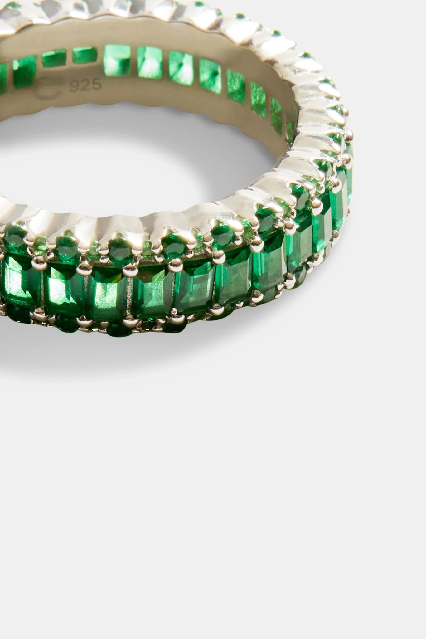 Baguette Band Ring - Dark Green - Image 3