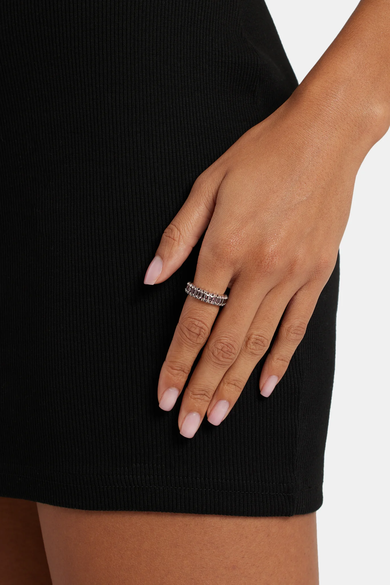 Baguette Band Ring - Dusky Pink - Image 2