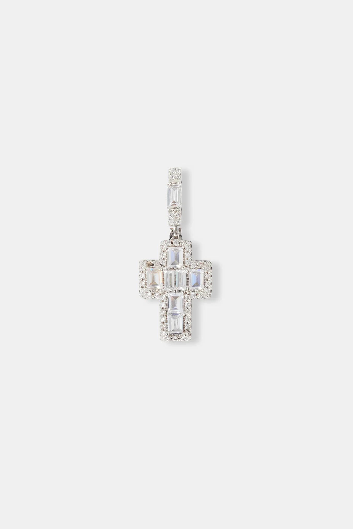 Baguette Centre Cross Pendant - 25mm - Image 4