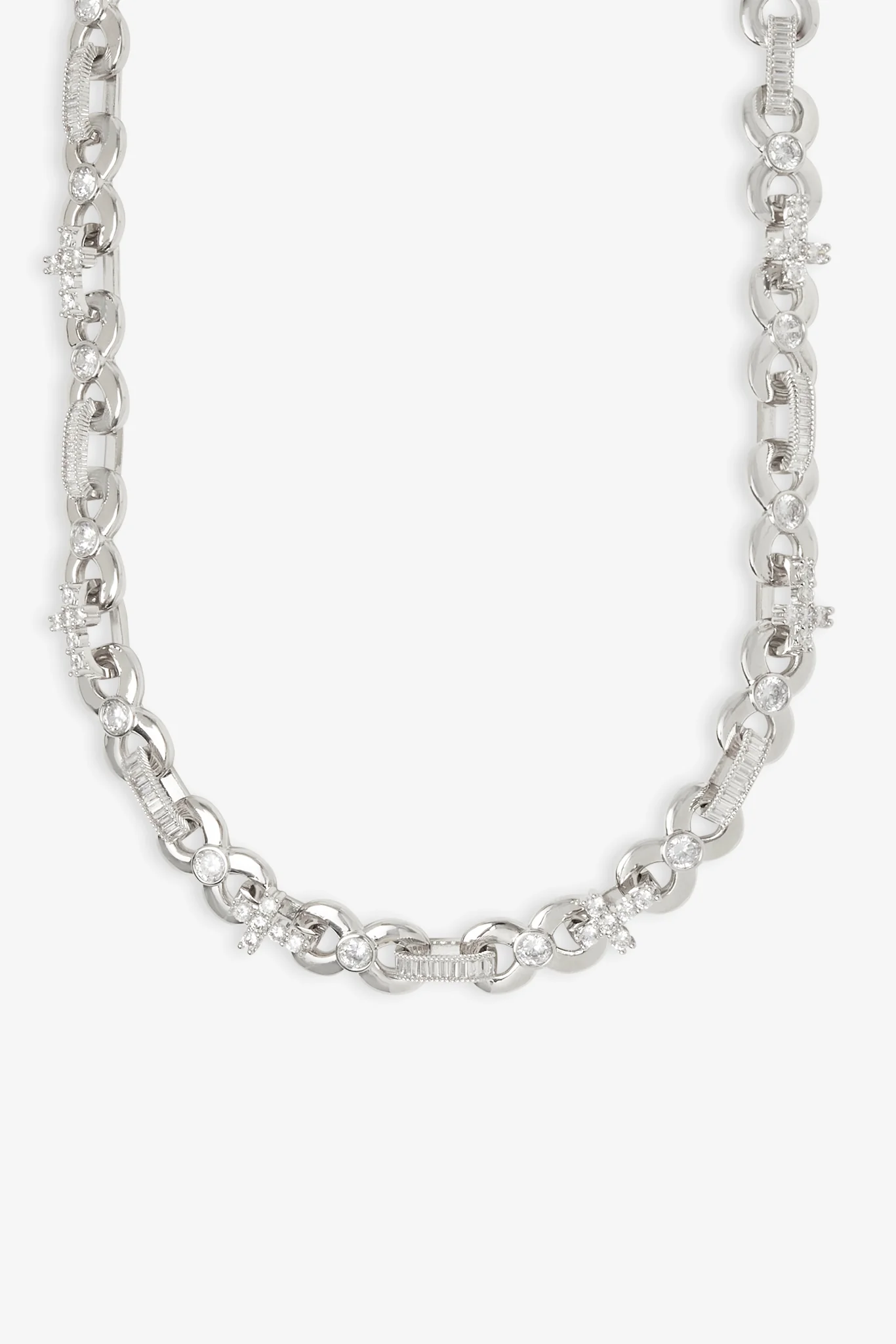 Baguette Cross Infinity Link Chain - 12mm - Image 2
