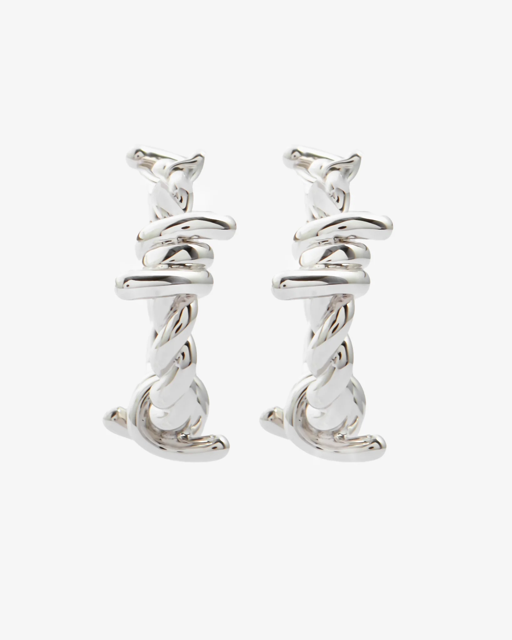 Barbed Wire Huggie Earrings - Image 2