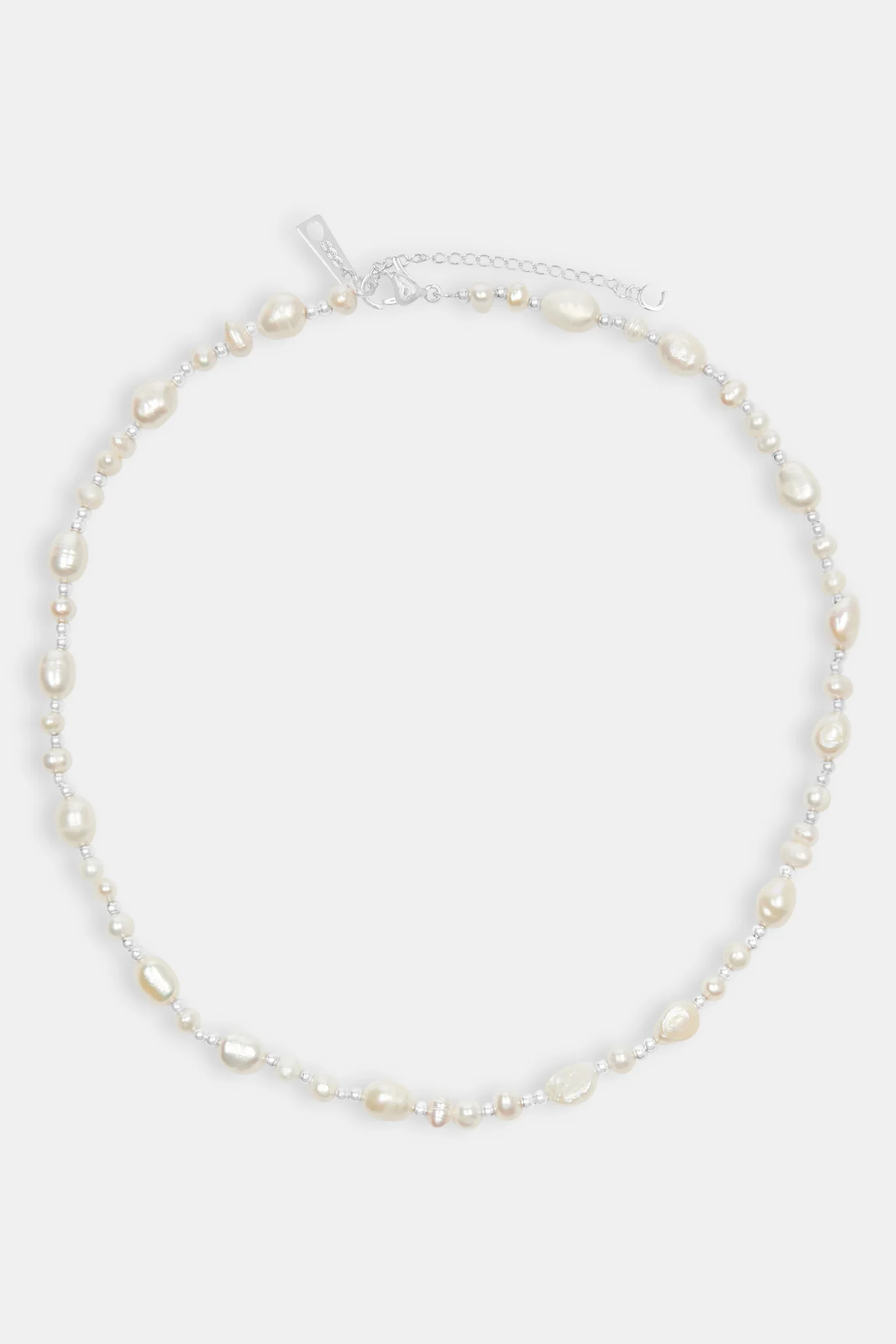 Baroque Freshwater Pearl Necklace - White - Image 3
